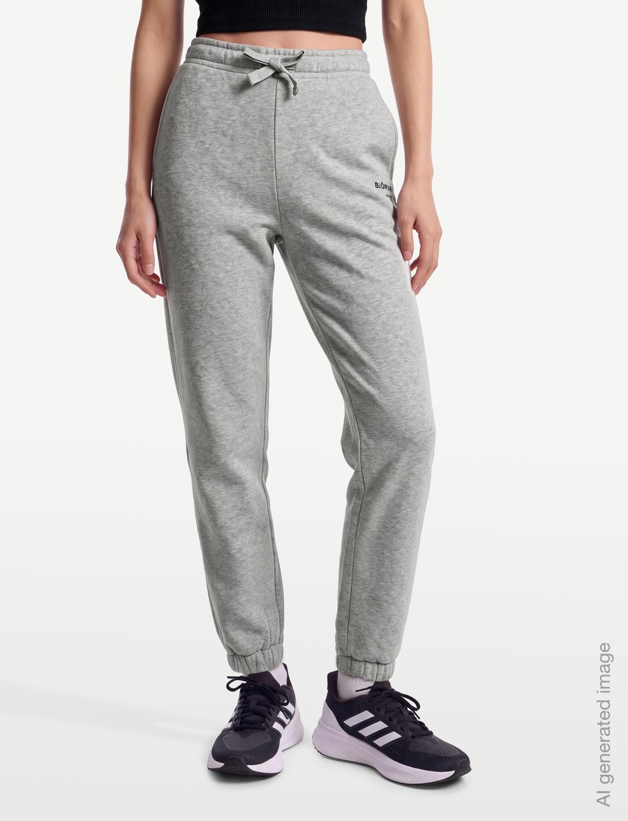 Björn Borg - BORG ESSENTIAL 1 SWEATPANTS - trainingshosen - light grey melange - 3