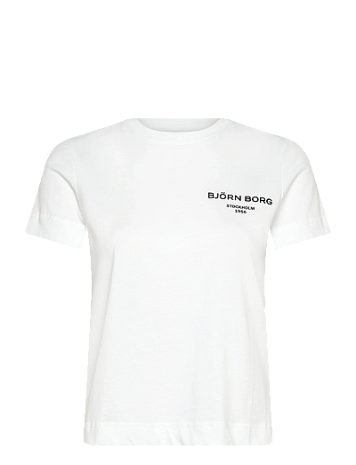 Björn Borg BORG ESSENTIAL 1 T-SHIRT - Toppar & T-shirts - BRILLIANT WHITE / white
