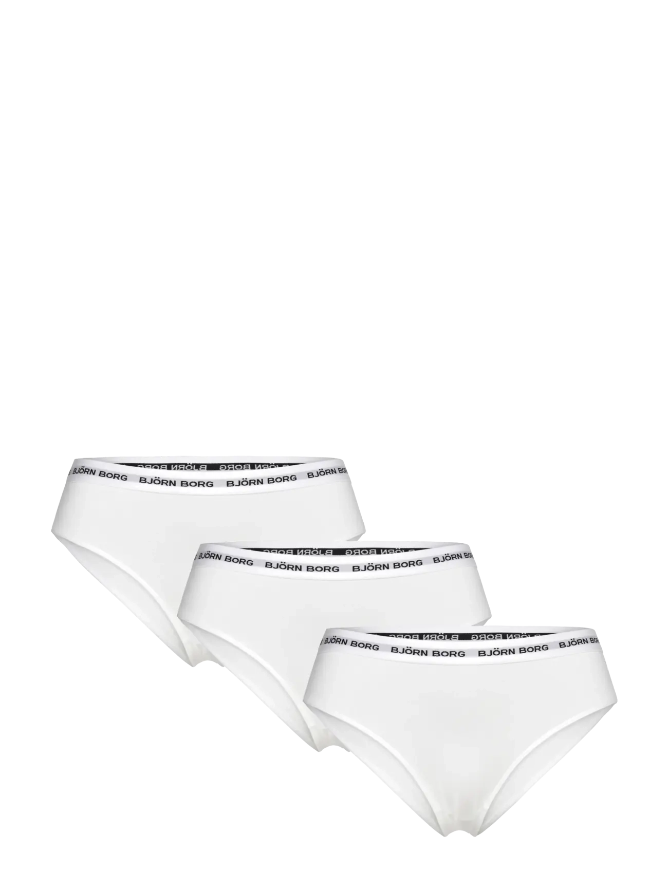 BJÖRN BORG Logo Highwaist Brief 3P Weiß - S - Damen