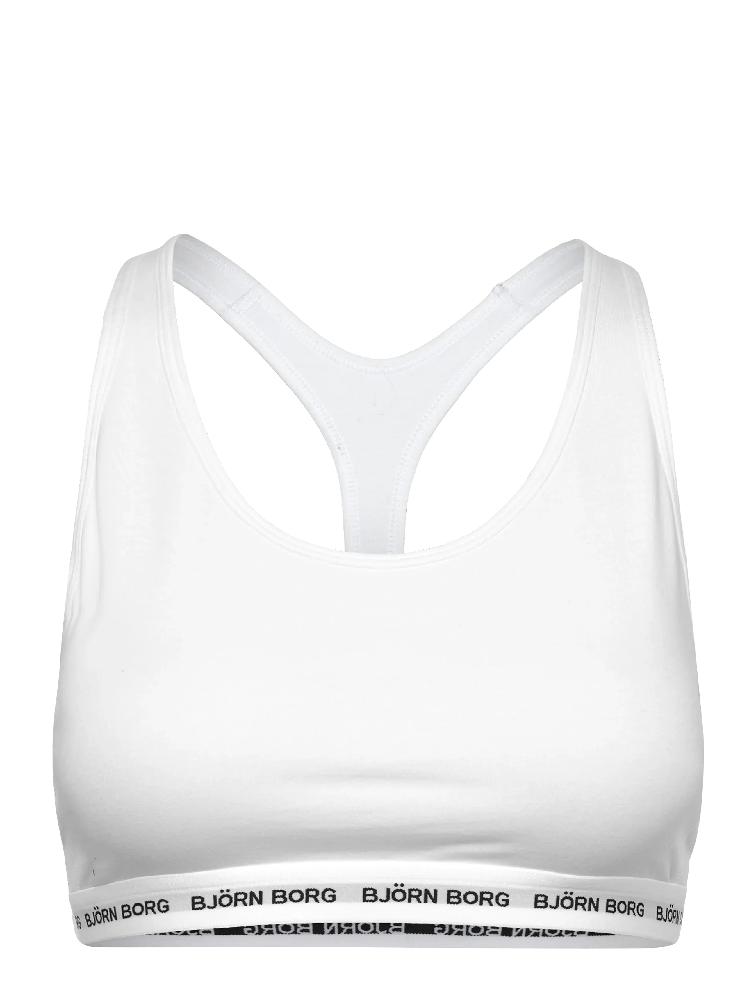 Björn Borg Logo Soft Top 1P, Kvinder, Sports-bh, Hvid, Str: XS