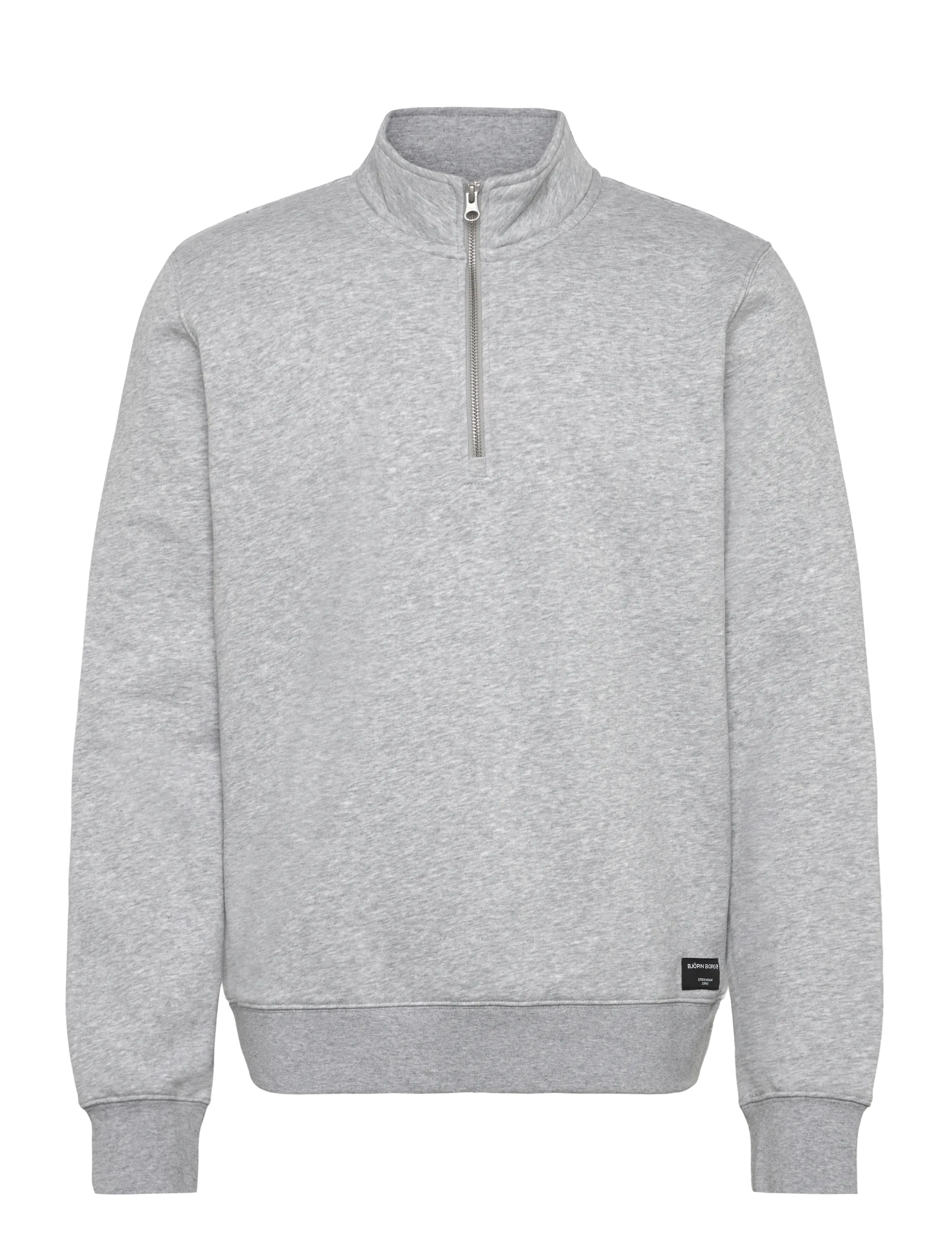 CENTRE HALF ZIP - LIGHT GREY MELANGE