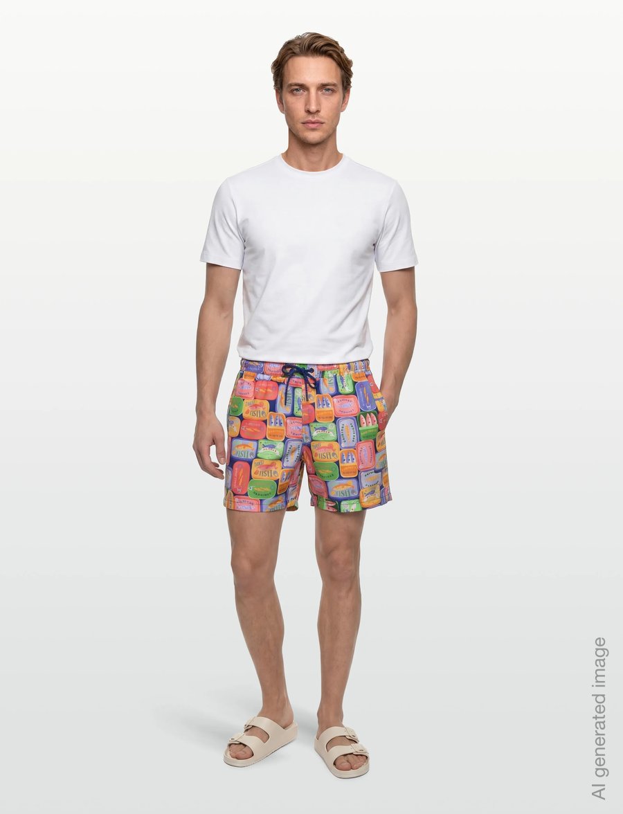 Björn Borg - BORG PRINT SWIM SHORTS - badeshorts - bb sardines 1 - 0