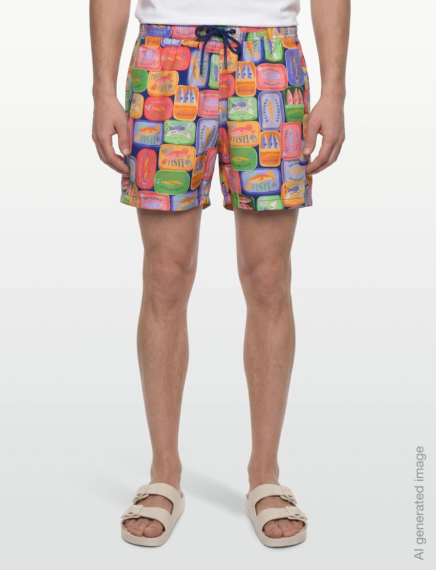 Björn Borg - BORG PRINT SWIM SHORTS - badeshorts - bb sardines 1 - 3