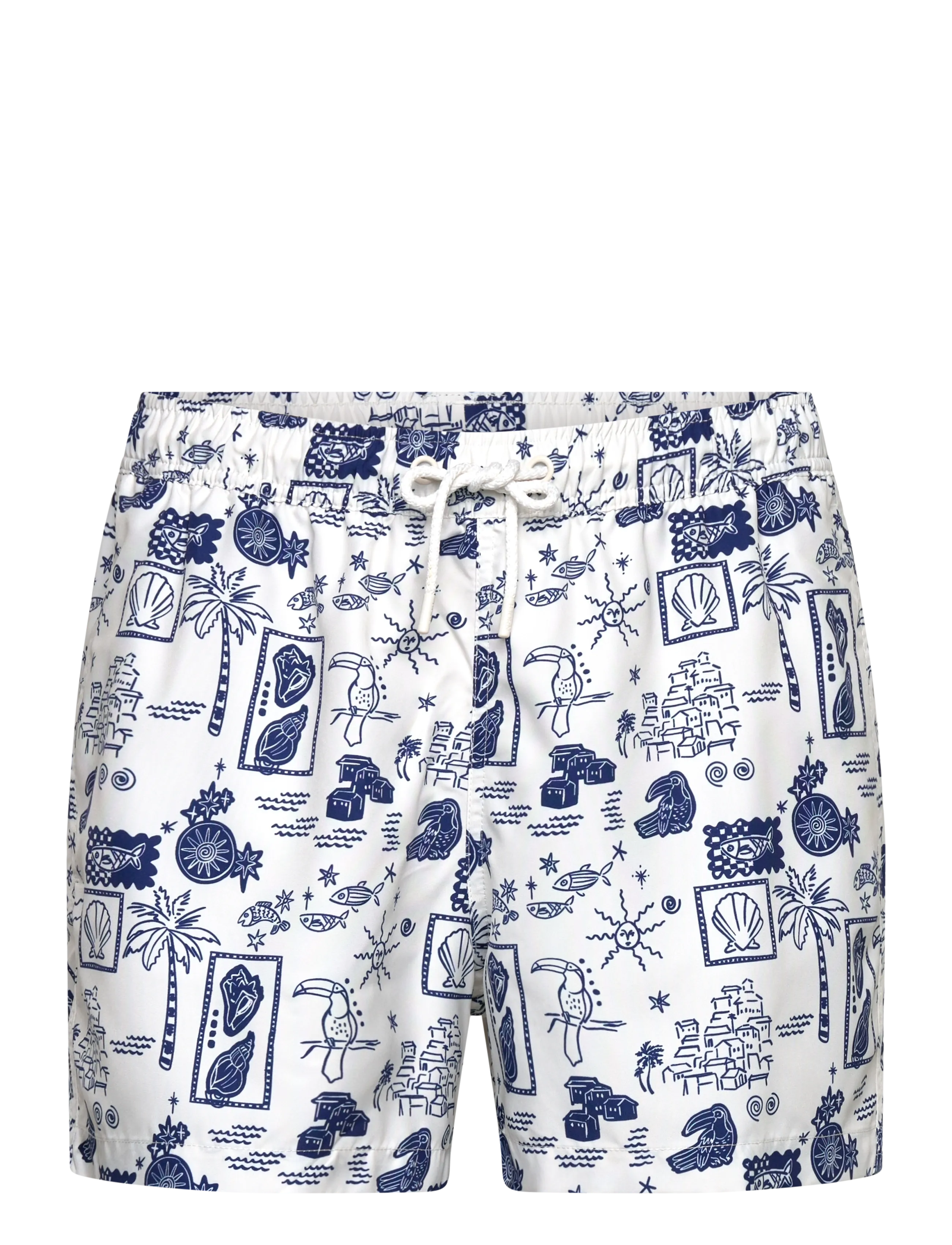 Björn Borg BORG PRINT SWIM SHORTS - Kläder - BB SWIM STAMPS 1 / white