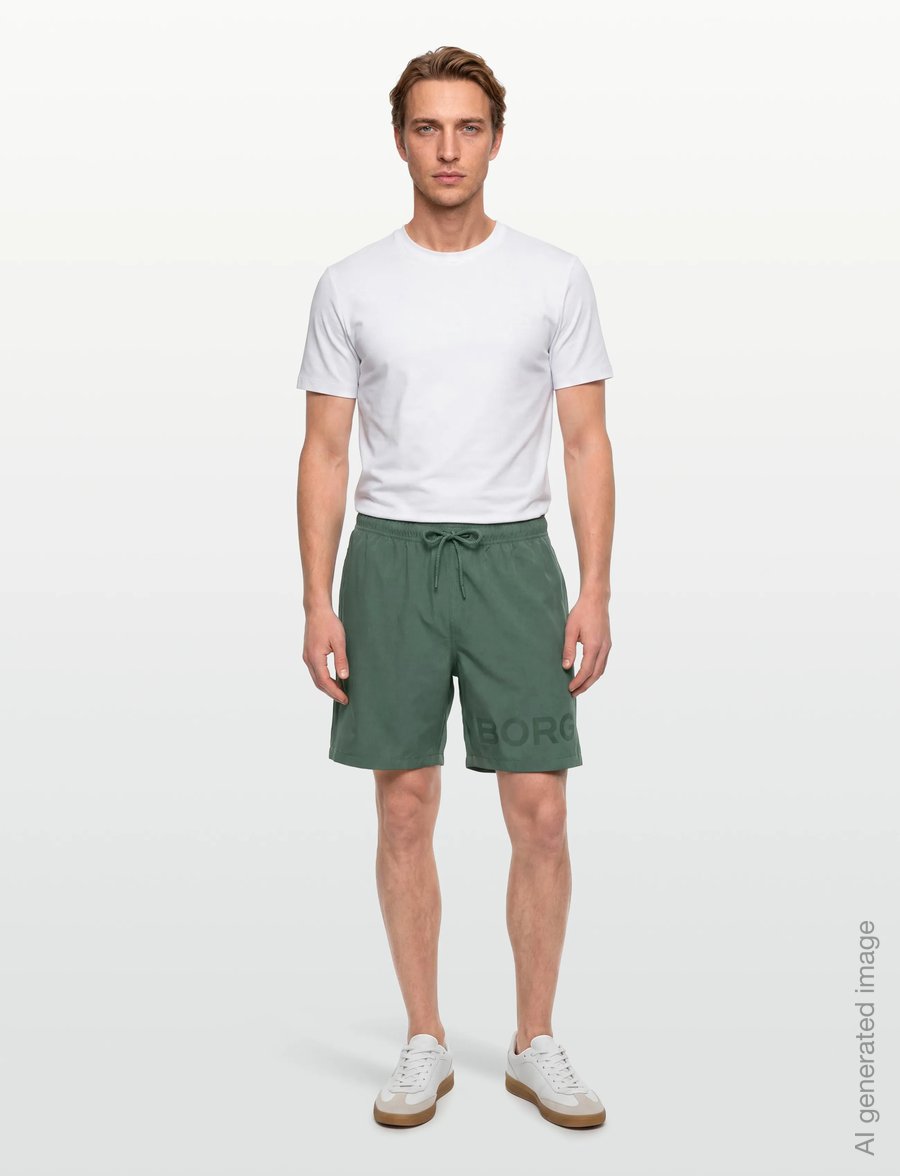 Björn Borg - BORG SWIM SHORTS - badehose - duck green - 0