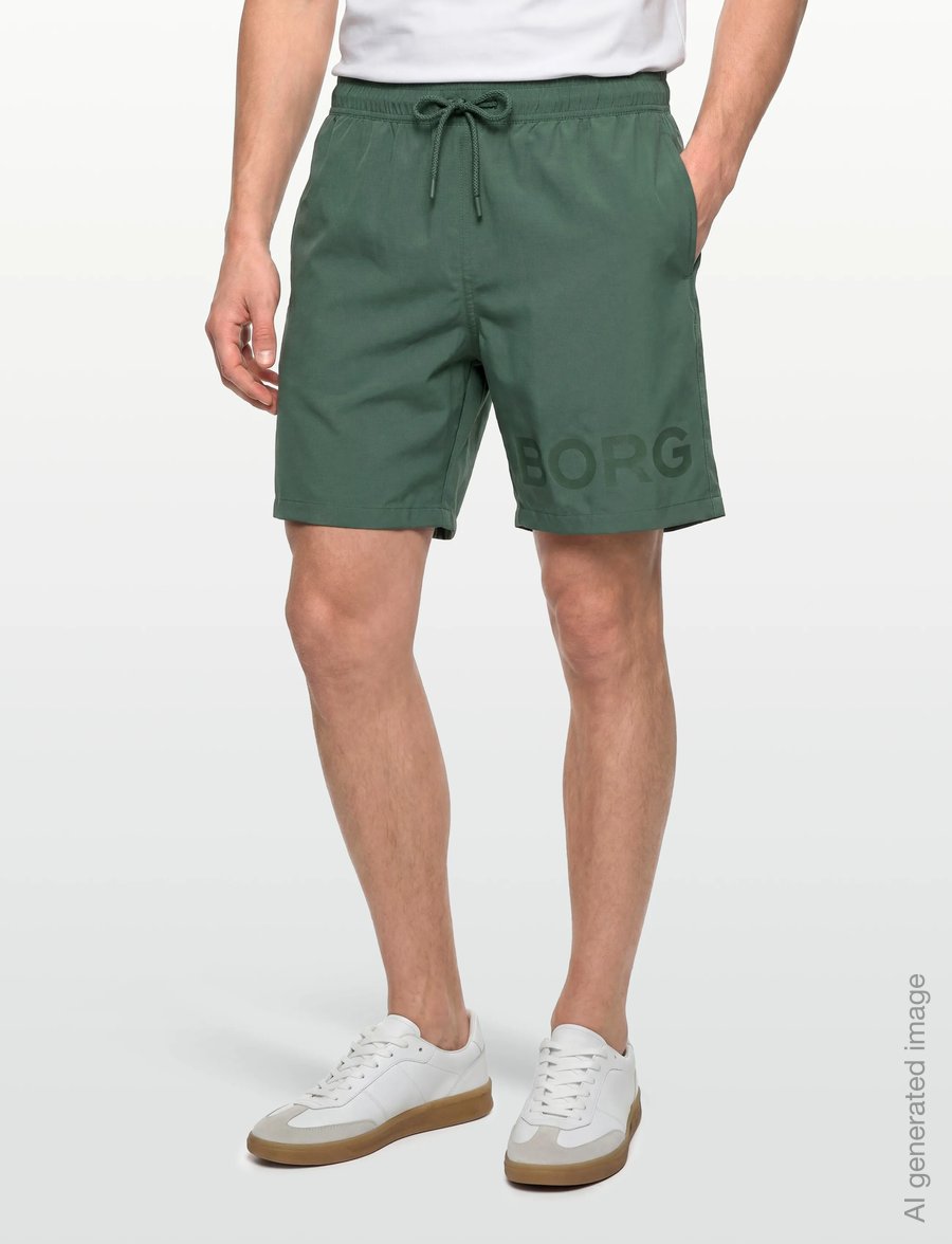 Björn Borg - BORG SWIM SHORTS - badehose - duck green - 3