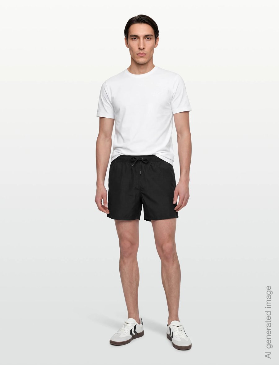 Björn Borg - BORG SOLID SWIM SHORTS - badebukser - black beauty - 0