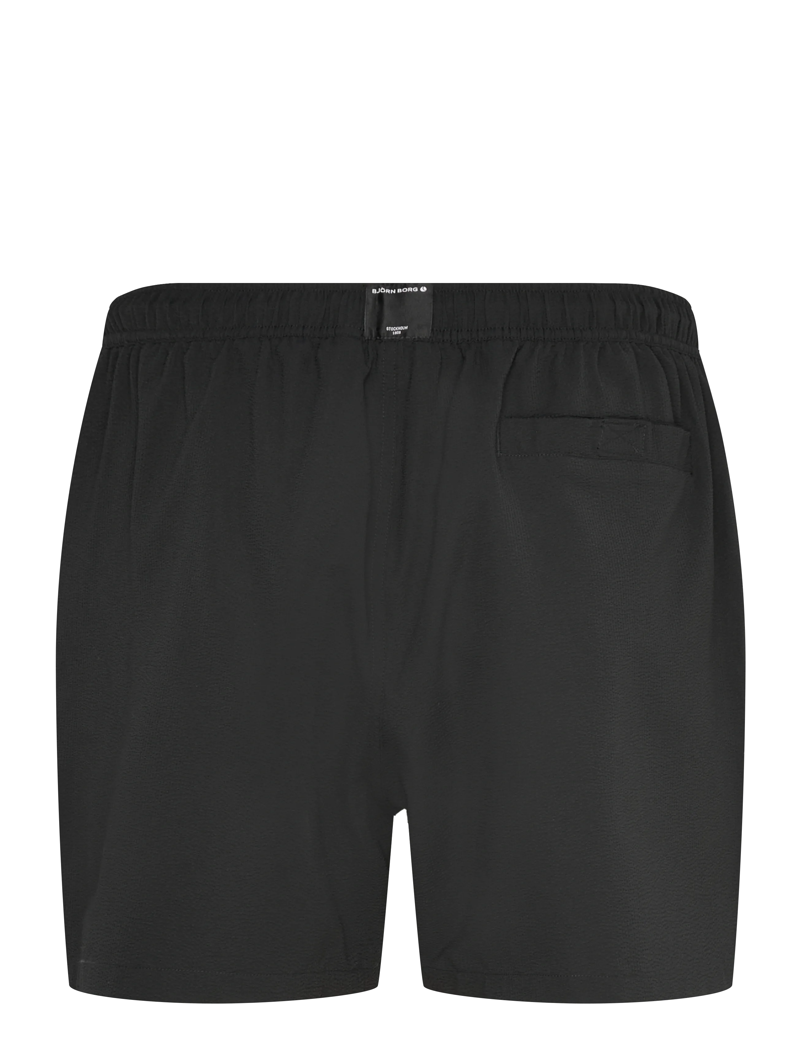 Björn Borg - BORG SEERSUCKER SWIM SHORTS - badeshorts - black beauty - 1