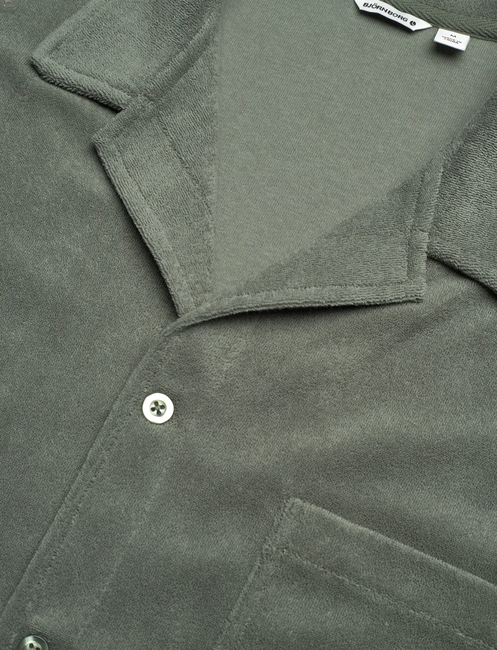 Björn Borg - BORG TOWELING POOL SHIRT - kortærmede skjorter - agave green - 3