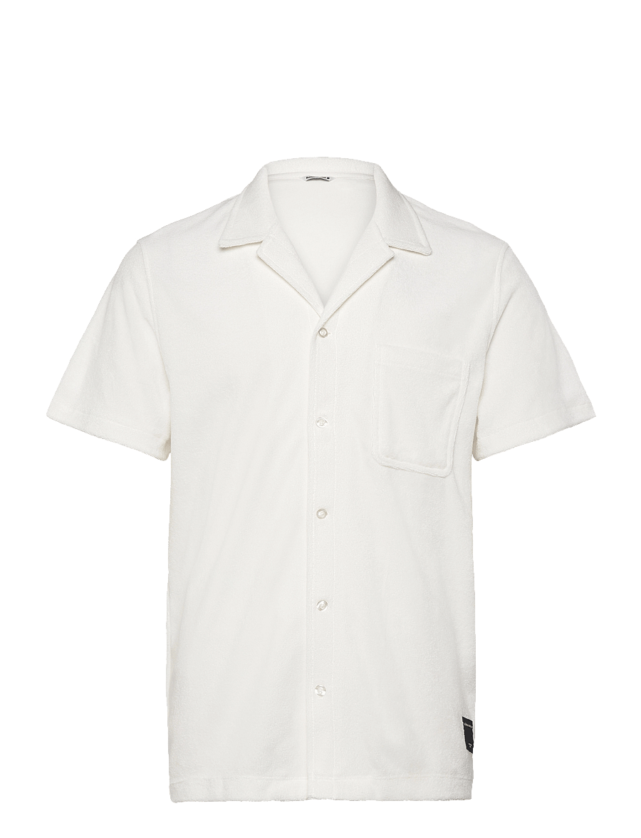 Björn Borg - BORG TOWELING POOL SHIRT - kortermede skjorter - egret - 0