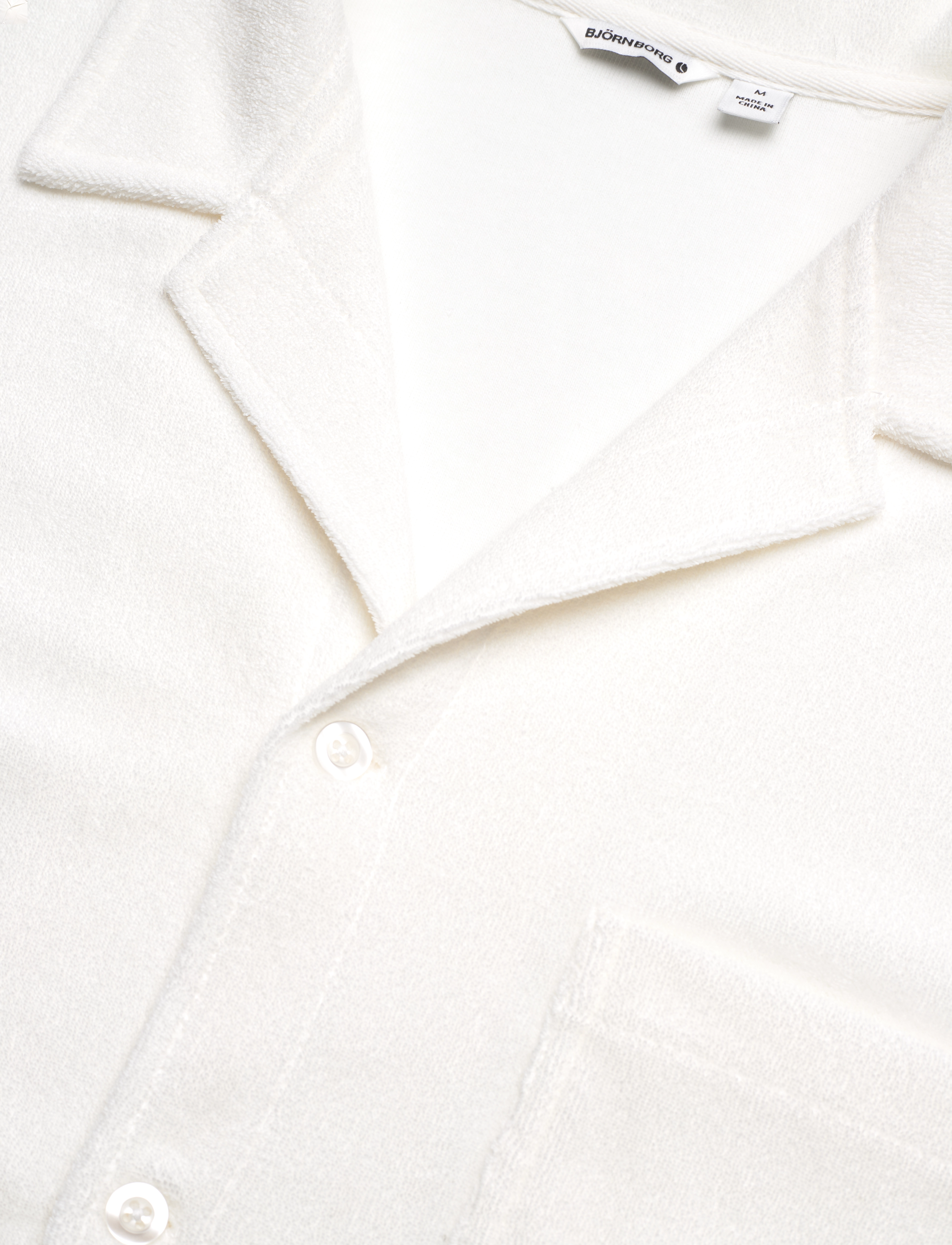 Björn Borg - BORG TOWELING POOL SHIRT - kortermede skjorter - egret - 3