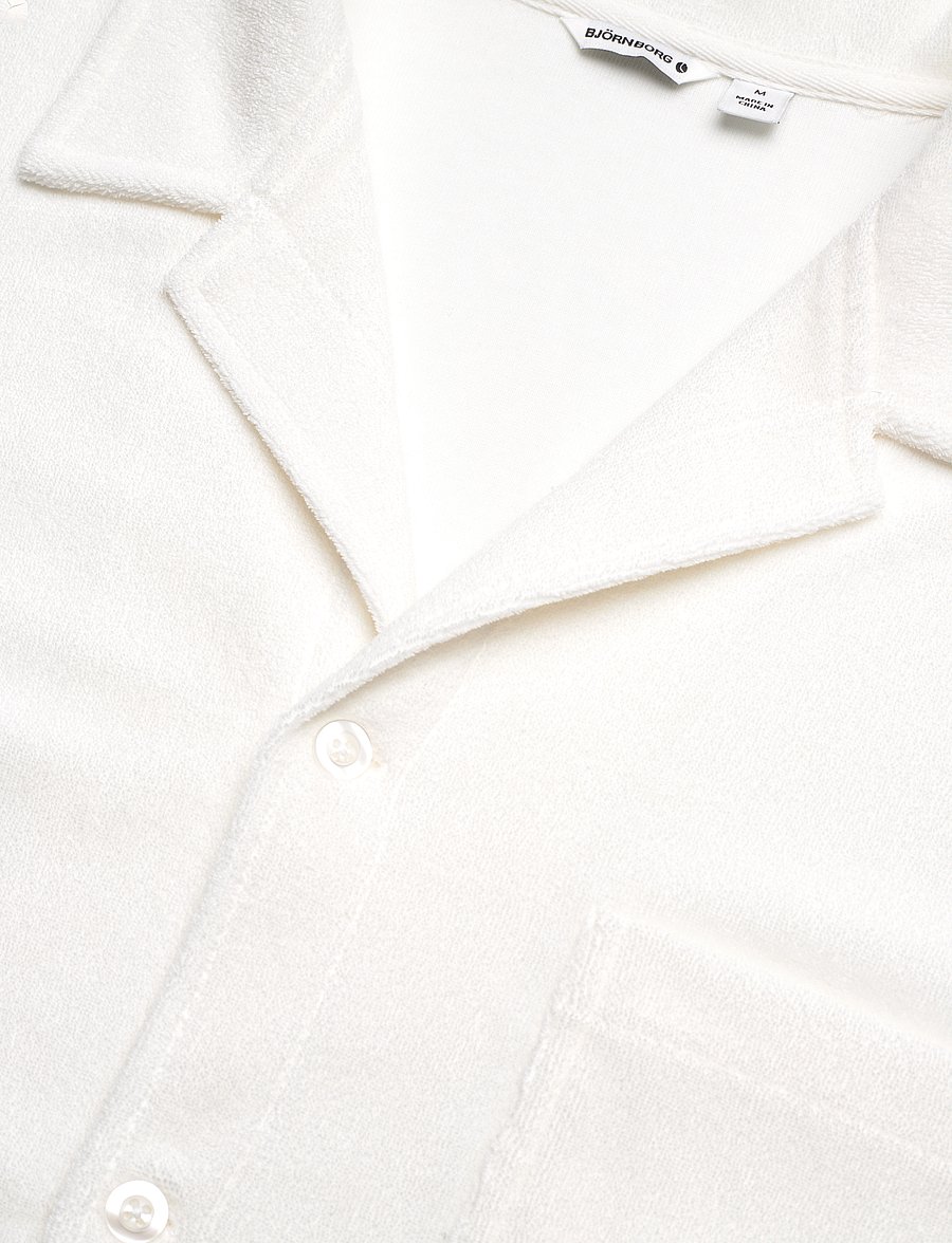 Björn Borg - BORG TOWELING POOL SHIRT - kortermede skjorter - egret - 3