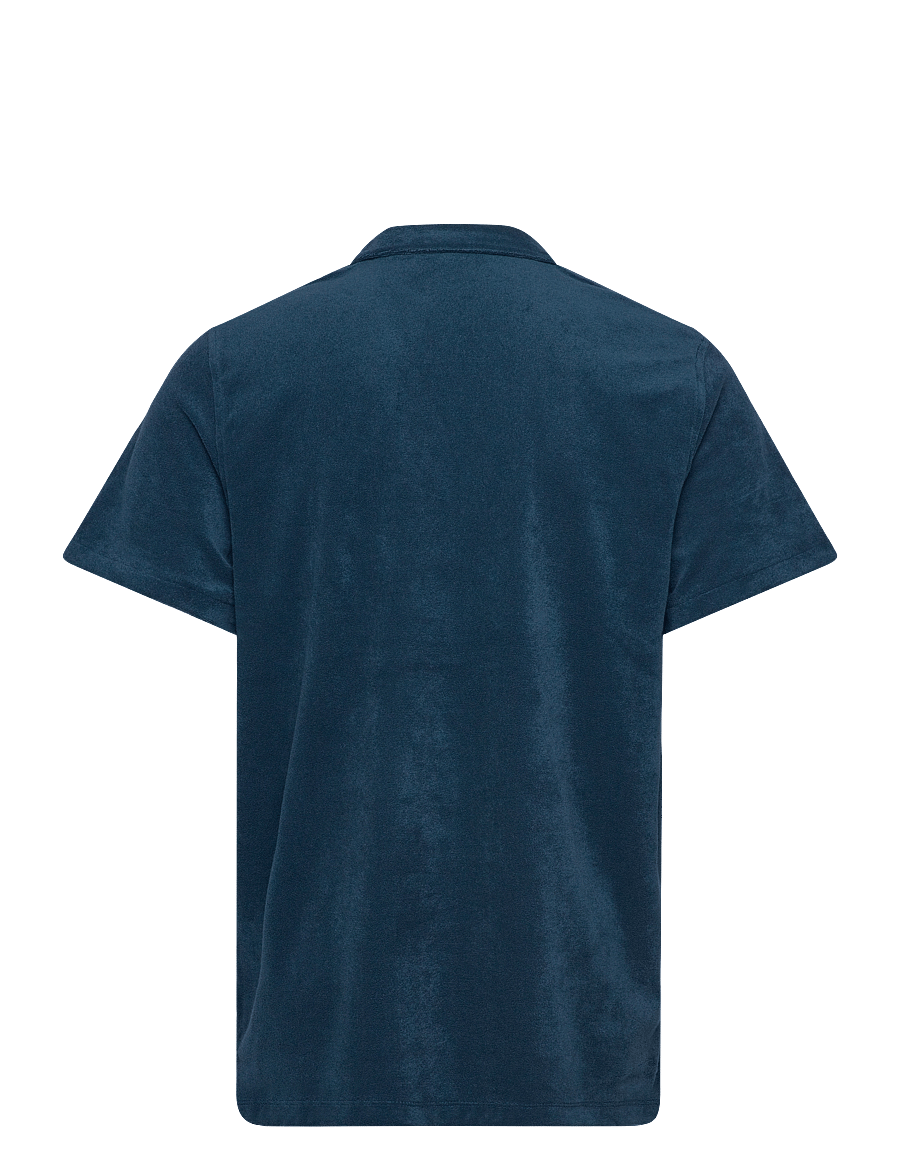 Björn Borg - BORG TOWELING POOL SHIRT - kortermede skjorter - gibraltar sea - 1