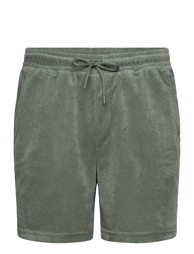 Björn Borg - BORG TOWELING POOL SHORTS - bottoms - agave green - 0