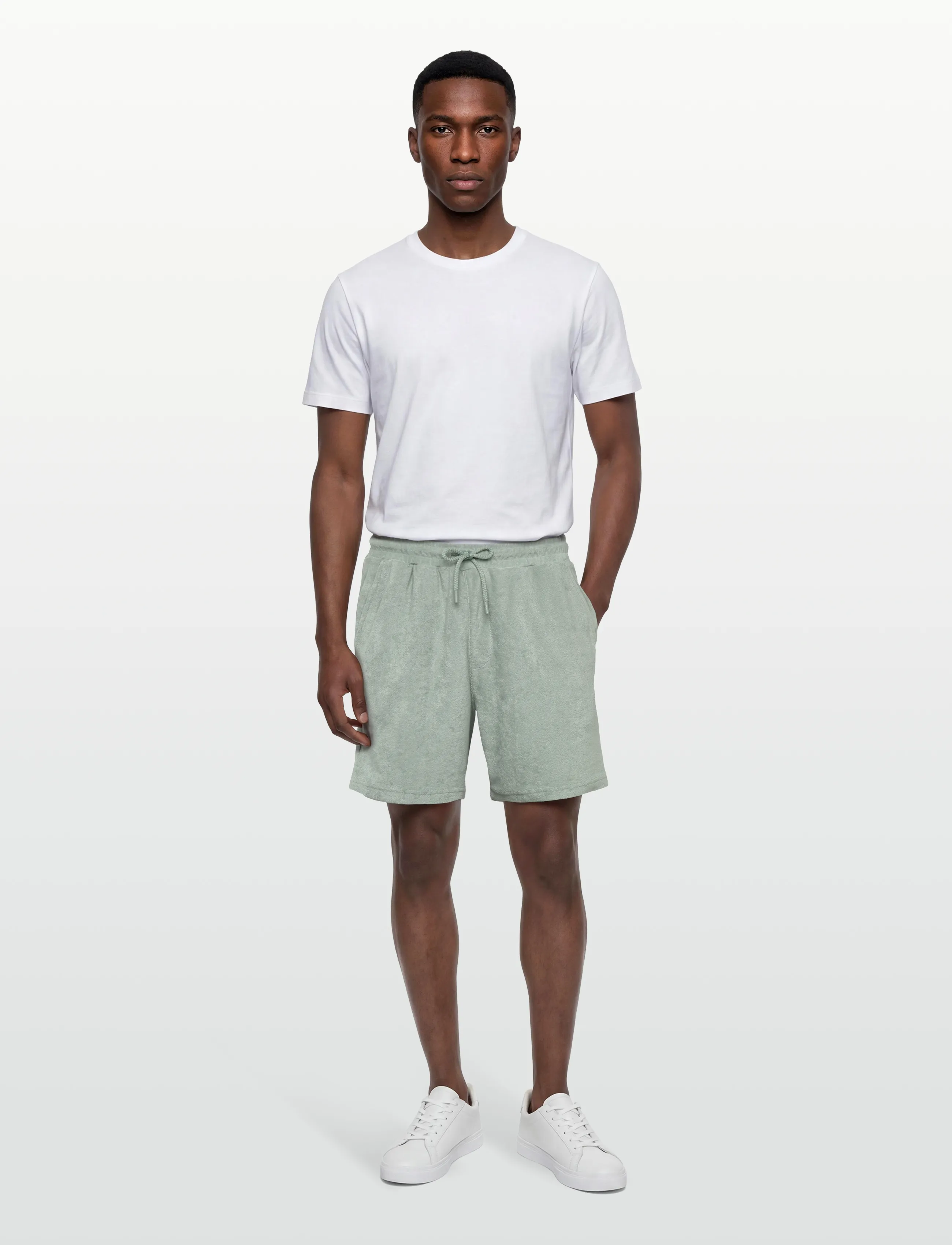 Björn Borg Toweling Pool Shorts, L, Grün - Sweat Männerswear