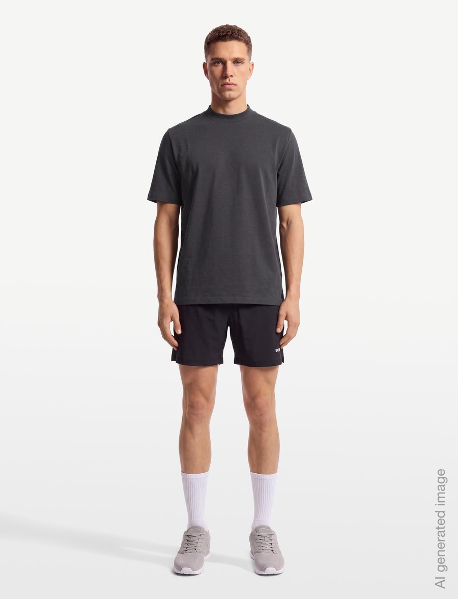 Björn Borg - CENTRE HIGH NECK T-SHIRT - oberteile & t-shirts - asphalt - 0
