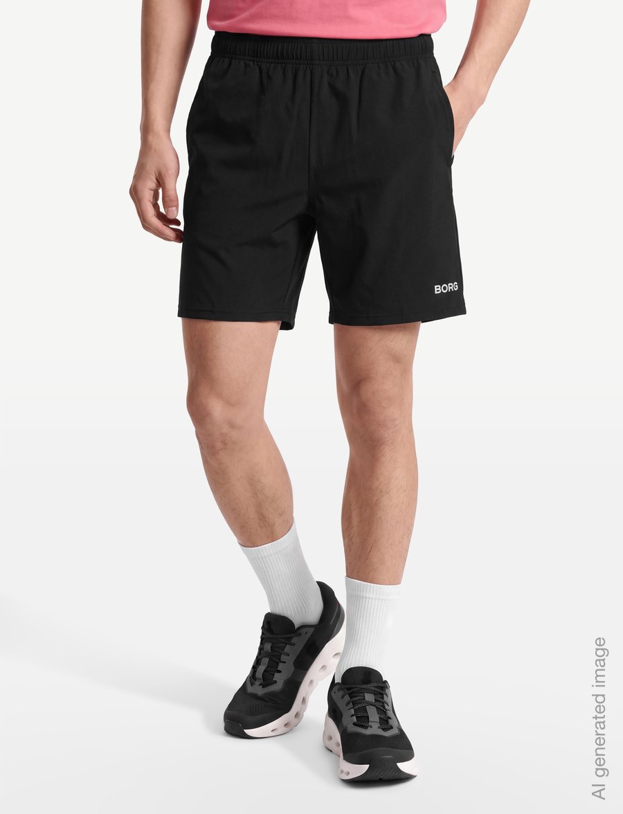 Björn Borg - BORG ESSENTIAL ACTIVE TRAINING 7" SHORTS - trainingsshorts - black beauty - 3