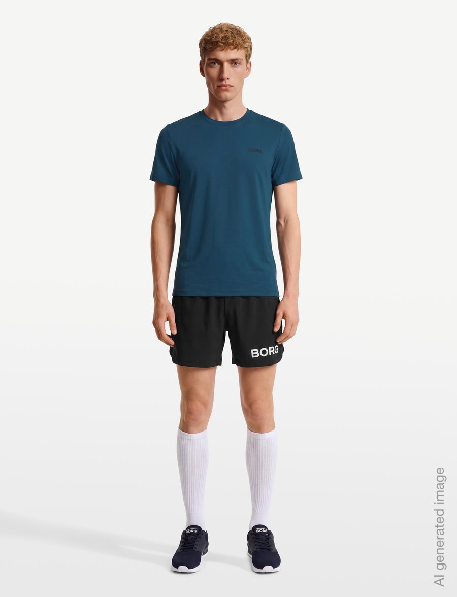 Björn Borg - BORG ESSENTIAL ACTIVE TRAINING T-SHIRT - augšdaļas un t-krekli - reflecting pond - 0