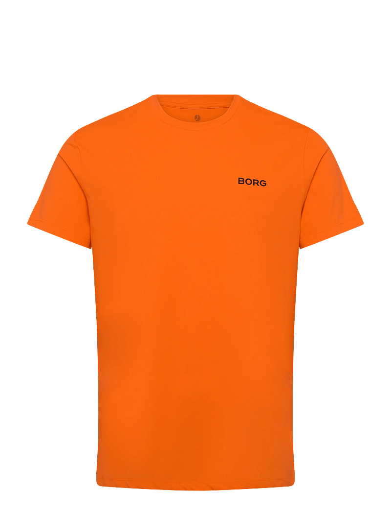 Björn Borg - BORG ESSENTIAL ACTIVE TRAINING T-SHIRT - oberteile & t-shirts - shocking orange - 0