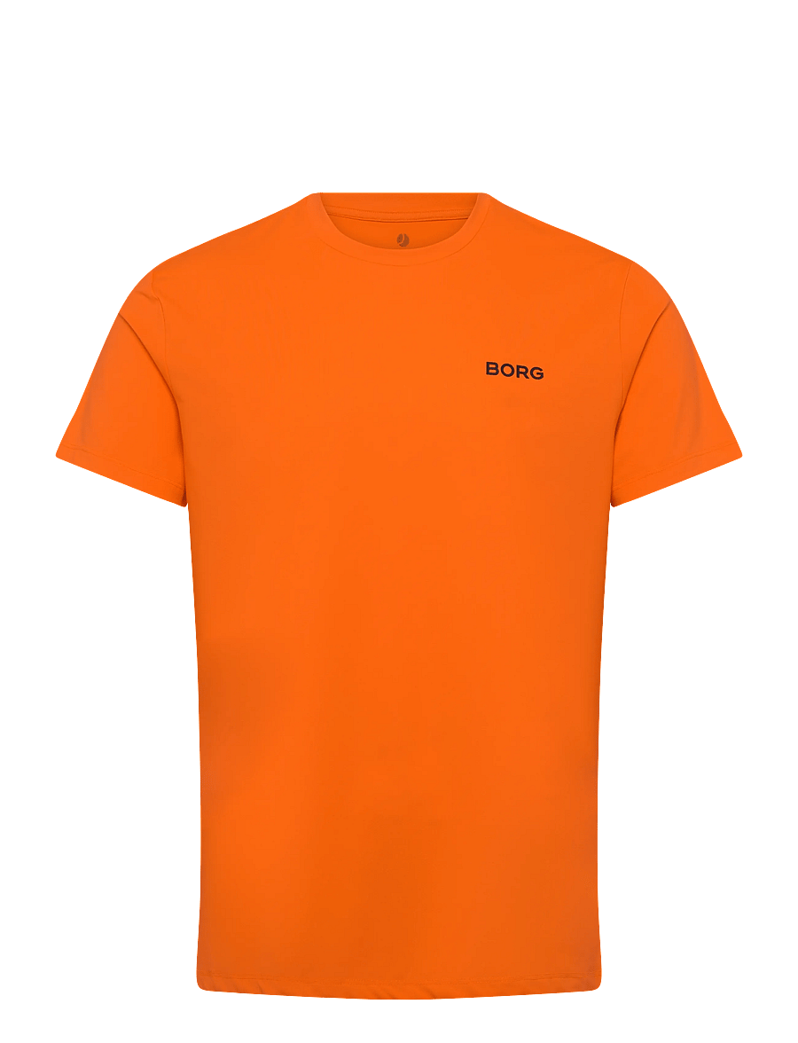 Björn Borg - BORG ESSENTIAL ACTIVE TRAINING T-SHIRT - oberteile & t-shirts - shocking orange - 0