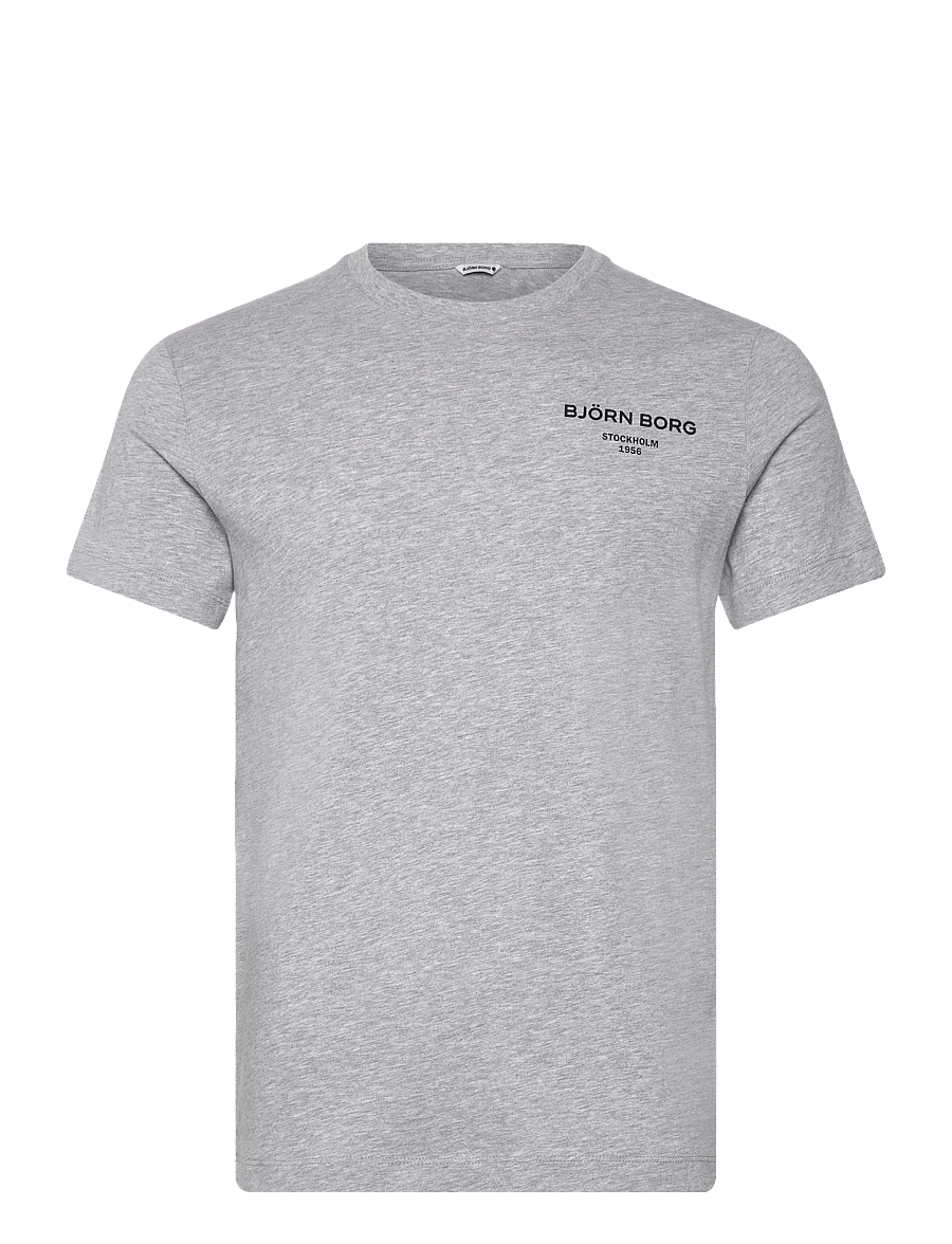 Björn Borg - BORG ESSENTIAL 1 T-SHIRT - t-shirts - light grey melange - 0