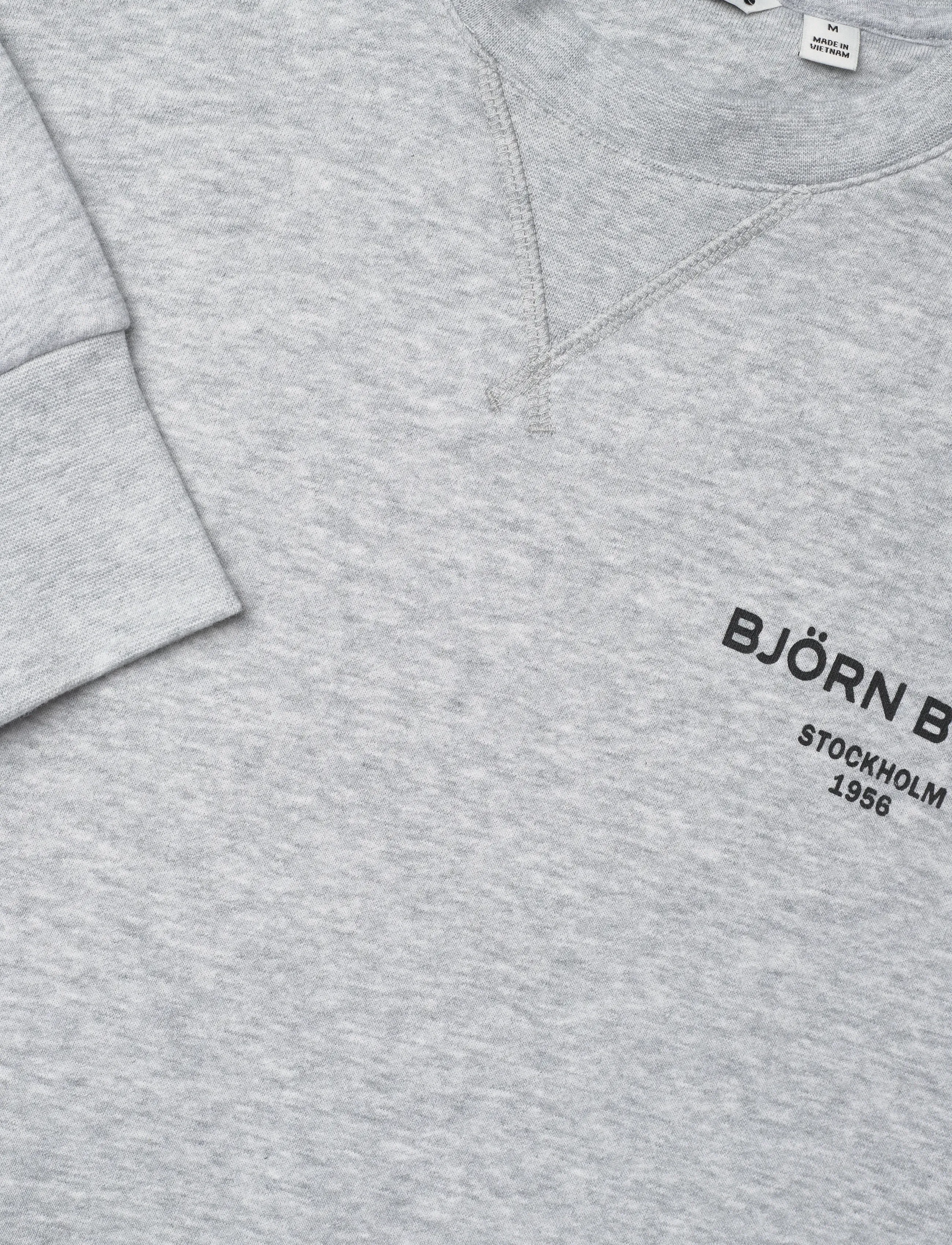 Björn Borg - BORG ESSENTIAL 1 SWEATSHIRT - laveste priser - light grey melange - 2