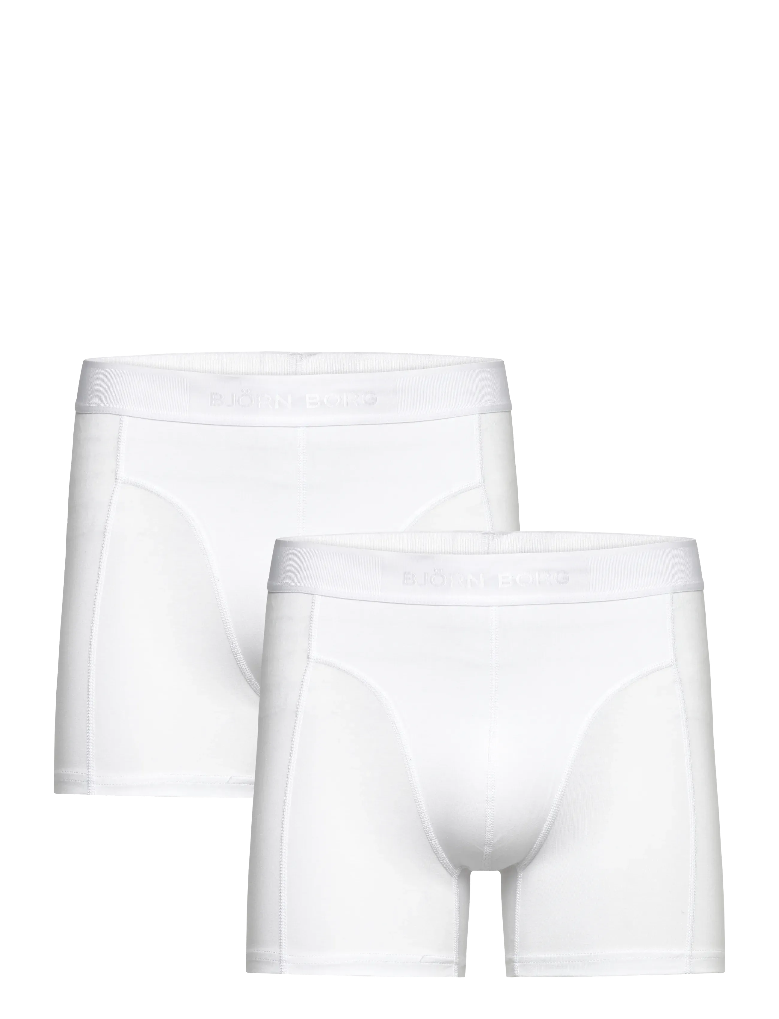 Björn Borg Organic Cotton Stretch Boxer 2P, XL, White, Undertøj > Boksere, Herre