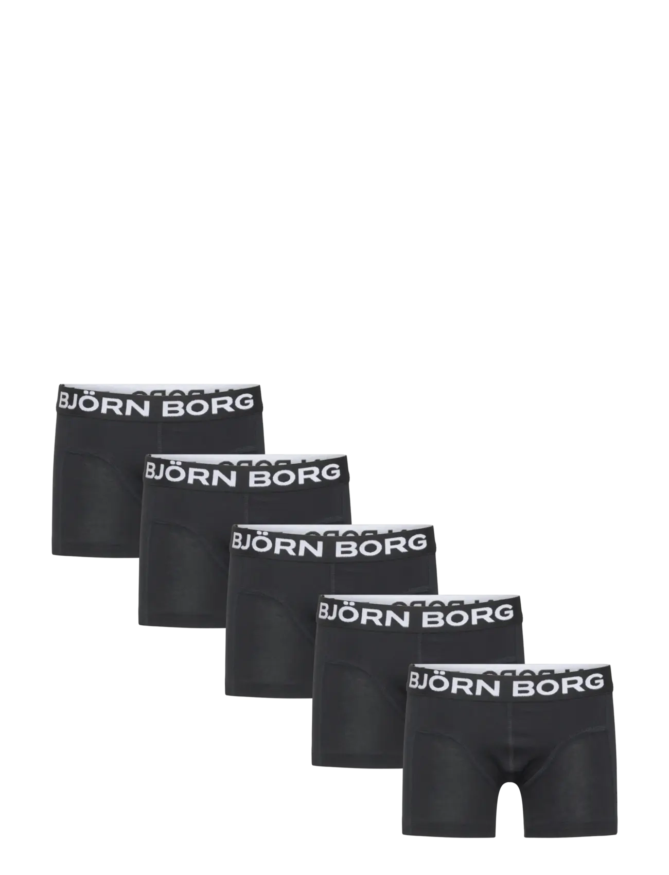Björn Borg Cotton Stretch Boxer 5P, 110-116, Black, Undertøj > Trusser, Børn