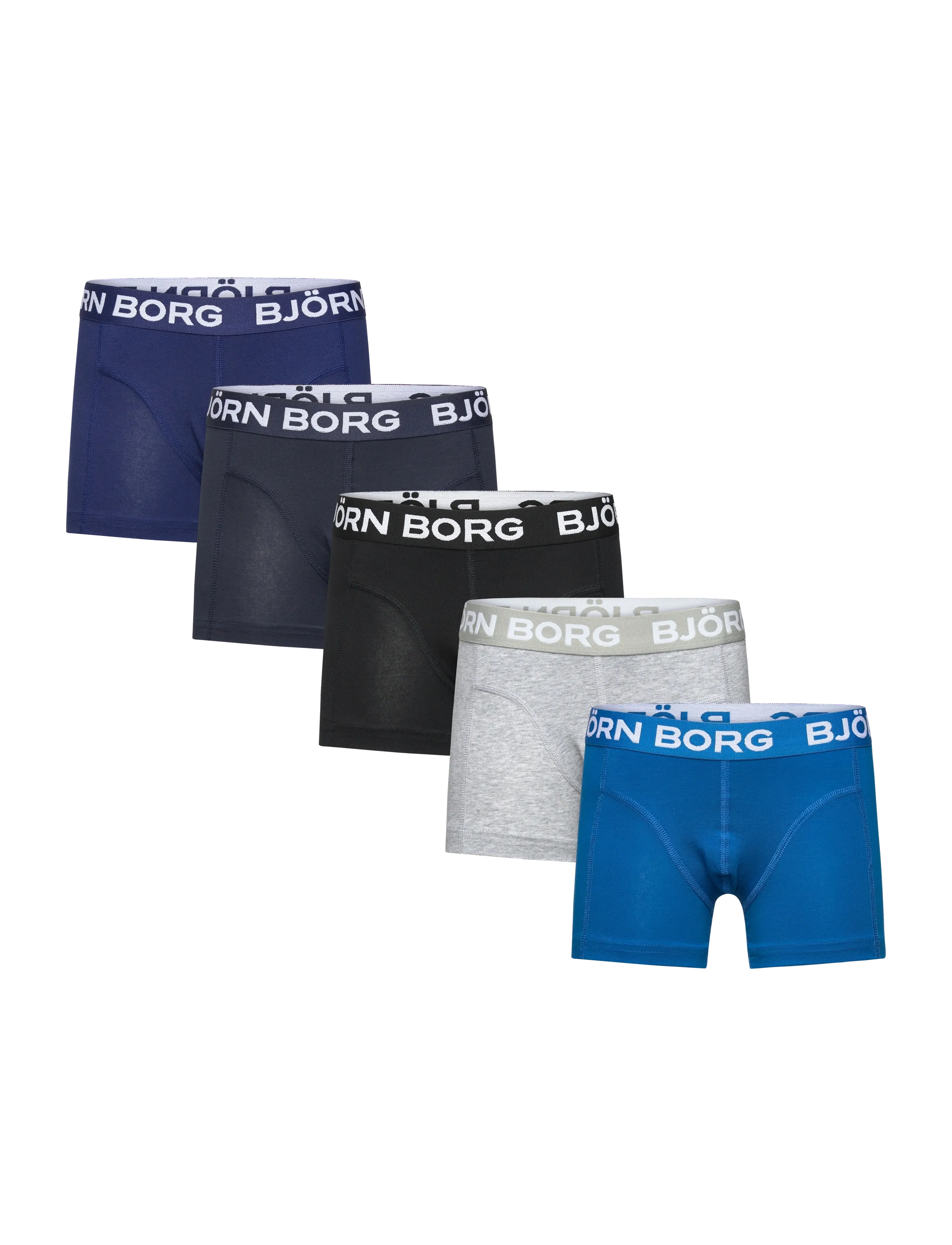 Björn Borg Cotton Stretch Boxer 5P, 110-116, Black, Undertøj > Trusser, Børn