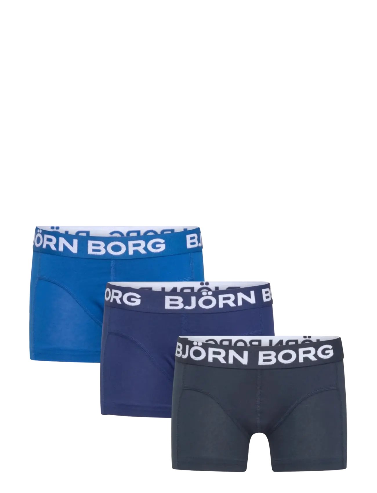 Björn Borg Cotton Stretch Boxer 3P, 170, Blue, Undertøj > Underbukser, Børn