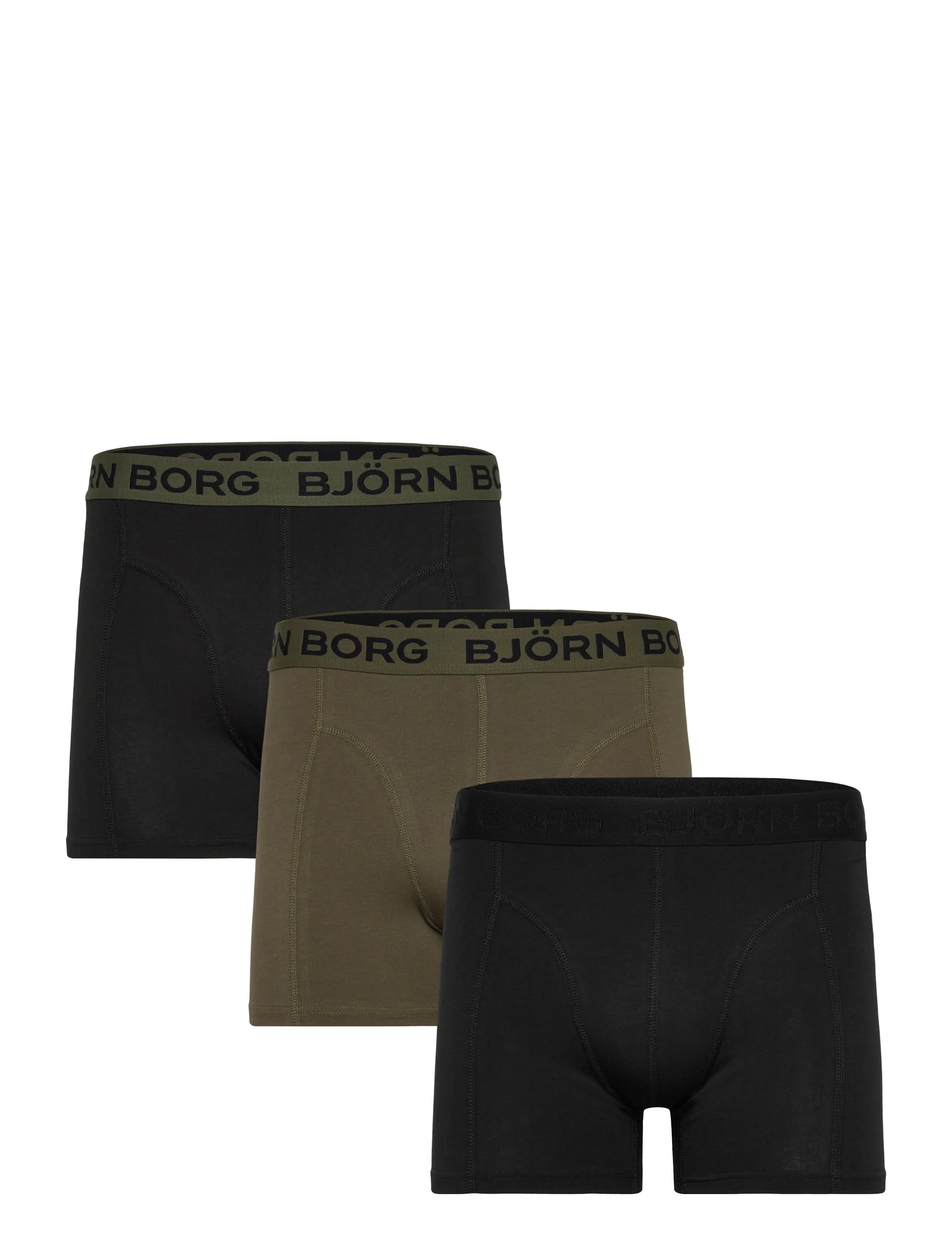Björn Borg Cotton Stretch Boxer 3P, M, Underwear, Schwarz - Boxers, Männerswear