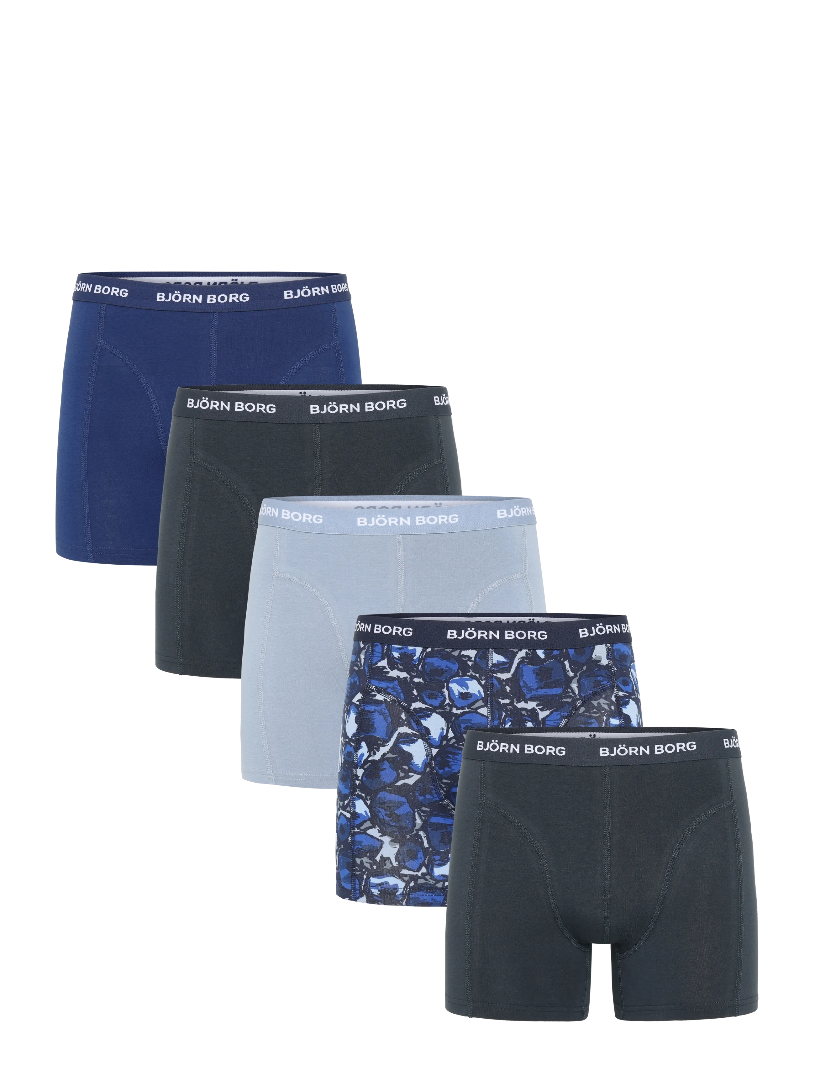 Björn Borg Cotton Stretch Boxer 5P, L, Underwear, Mehrfarbig/gemustert - Boxers, Männerswear