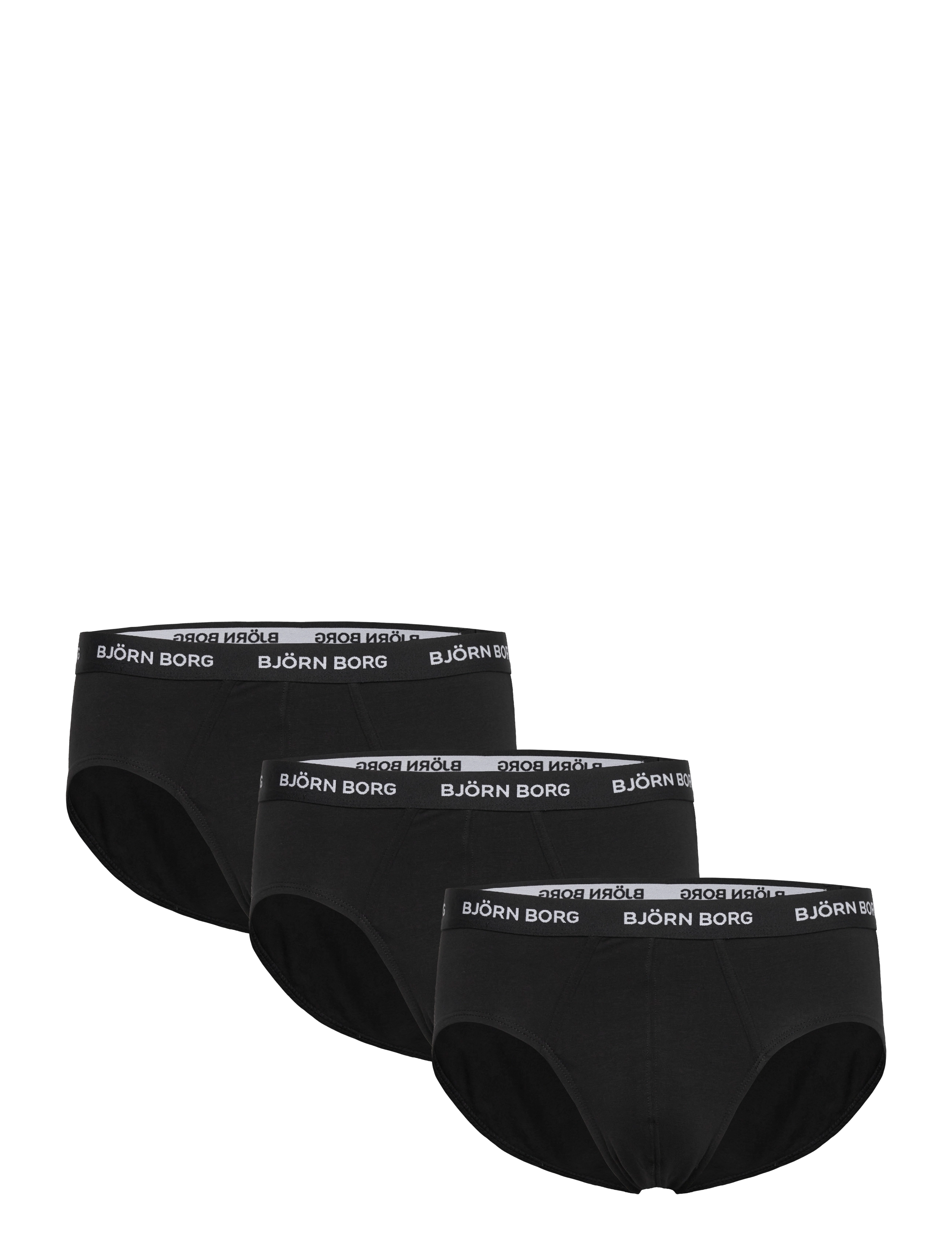 Björn Borg Cotton Stretch Brief 3P, Mænd, 3-Pak Underbukser, Sort, Str: M