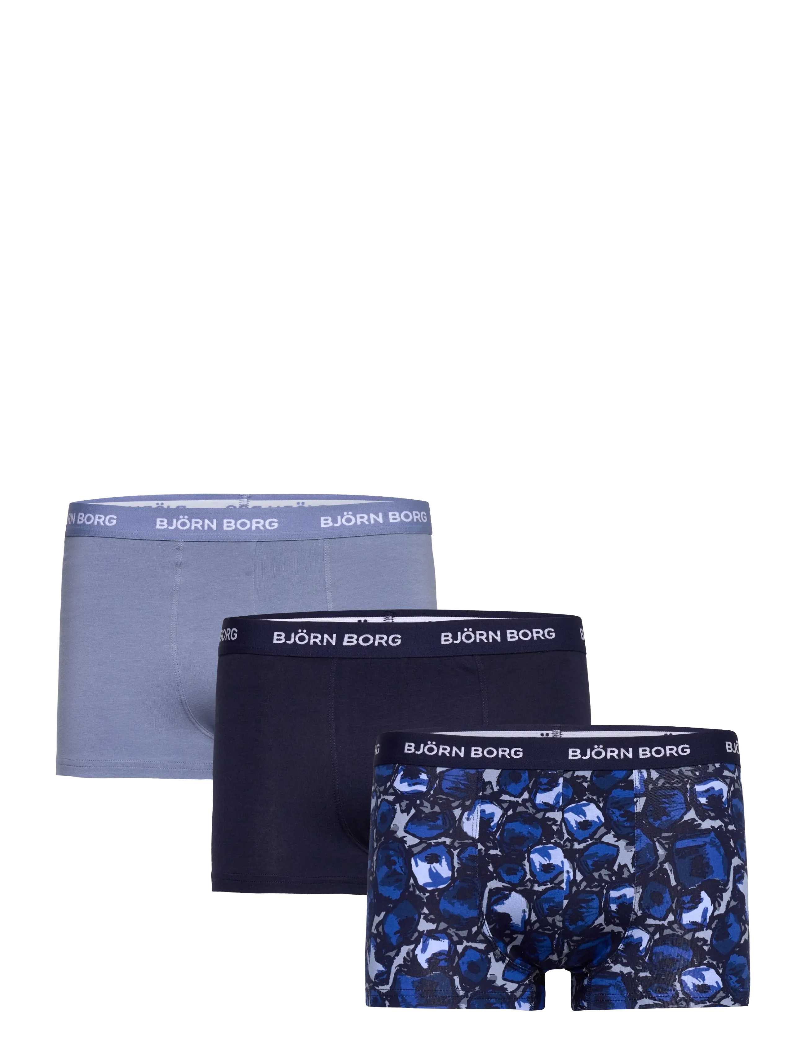 Björn Borg Cotton Stretch Trunk 3P, L, Black, Undertøj > Boksere, Herre