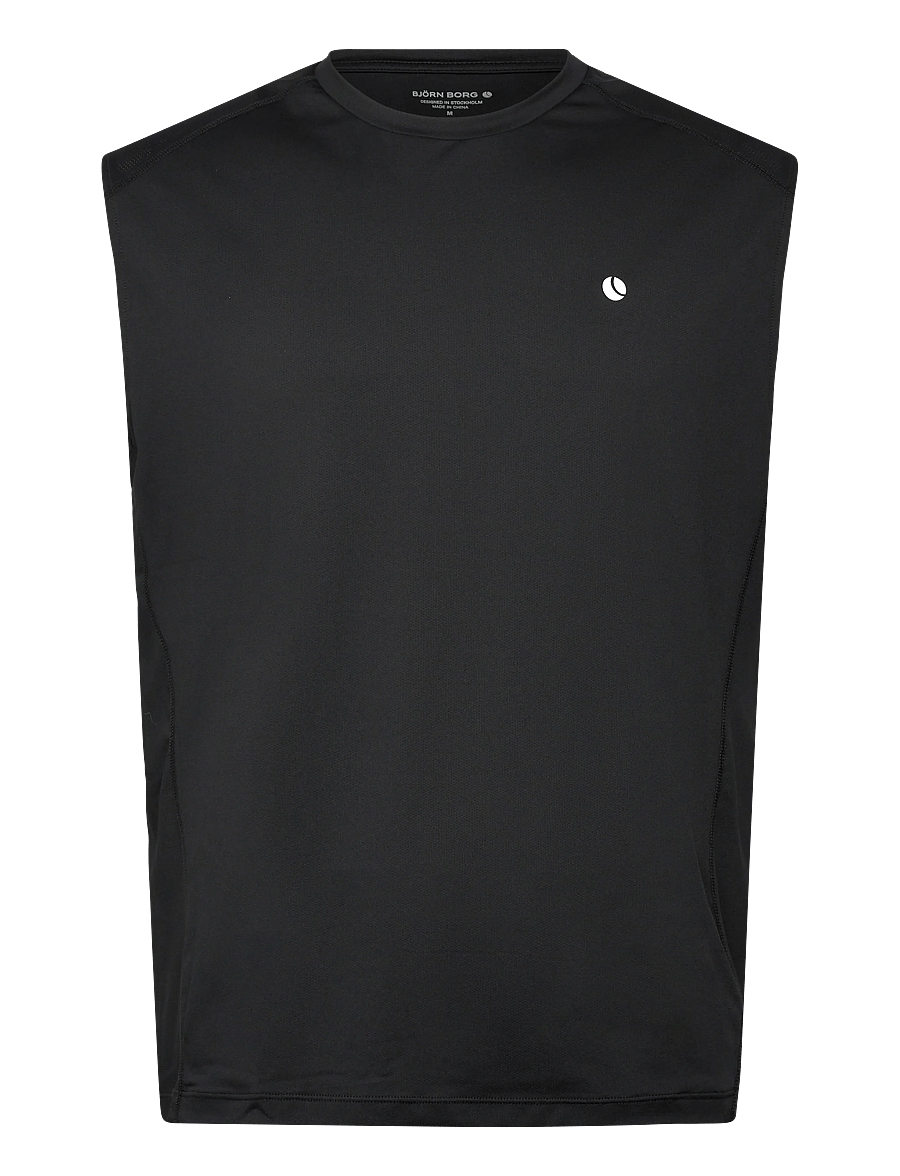 Björn Borg - ACE MESH PANEL TANK - tank tops - black beauty - 0