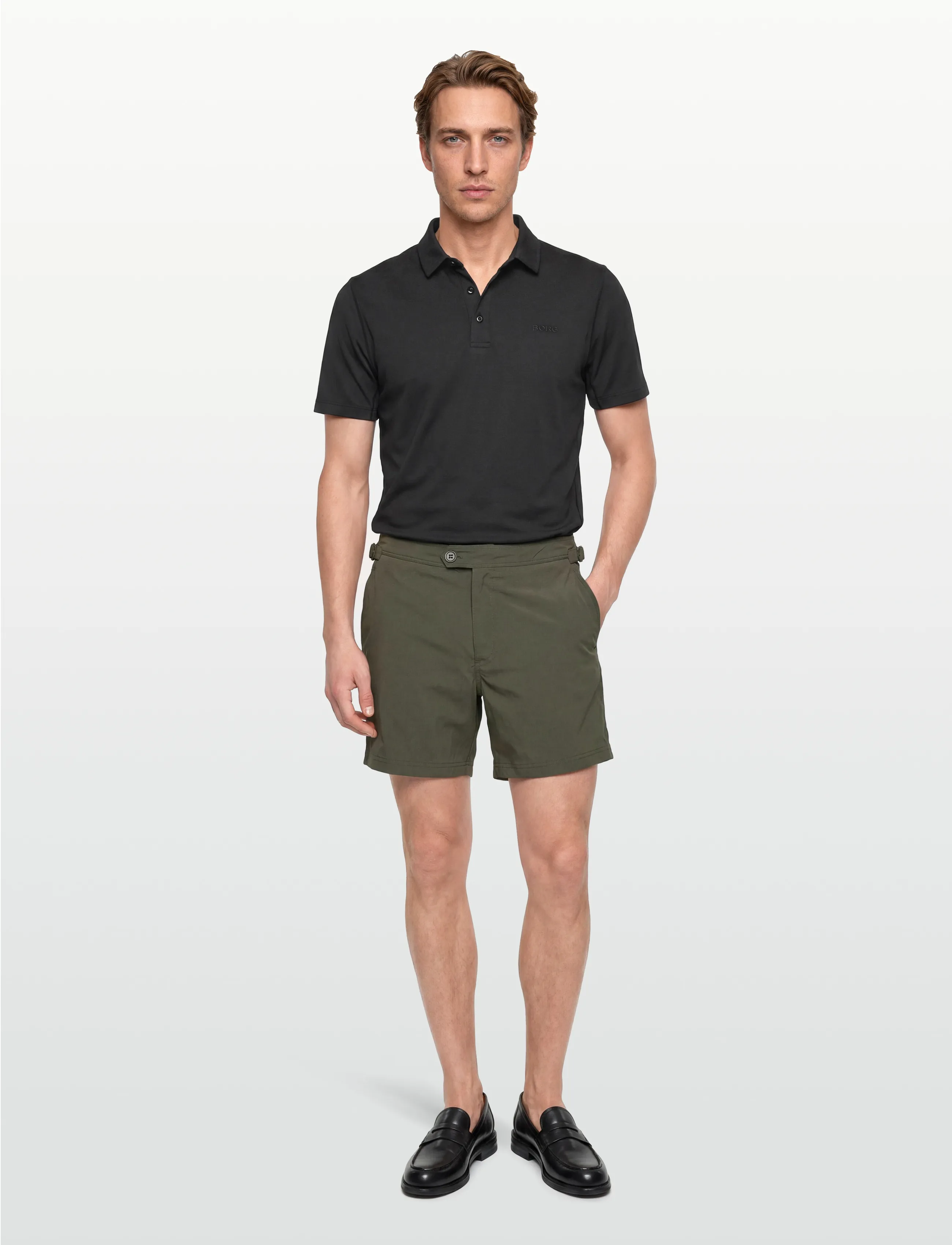 Björn Borg Borg Tailored Swim Shorts, L, Khaki green, Badetøj > Shorts, Herre