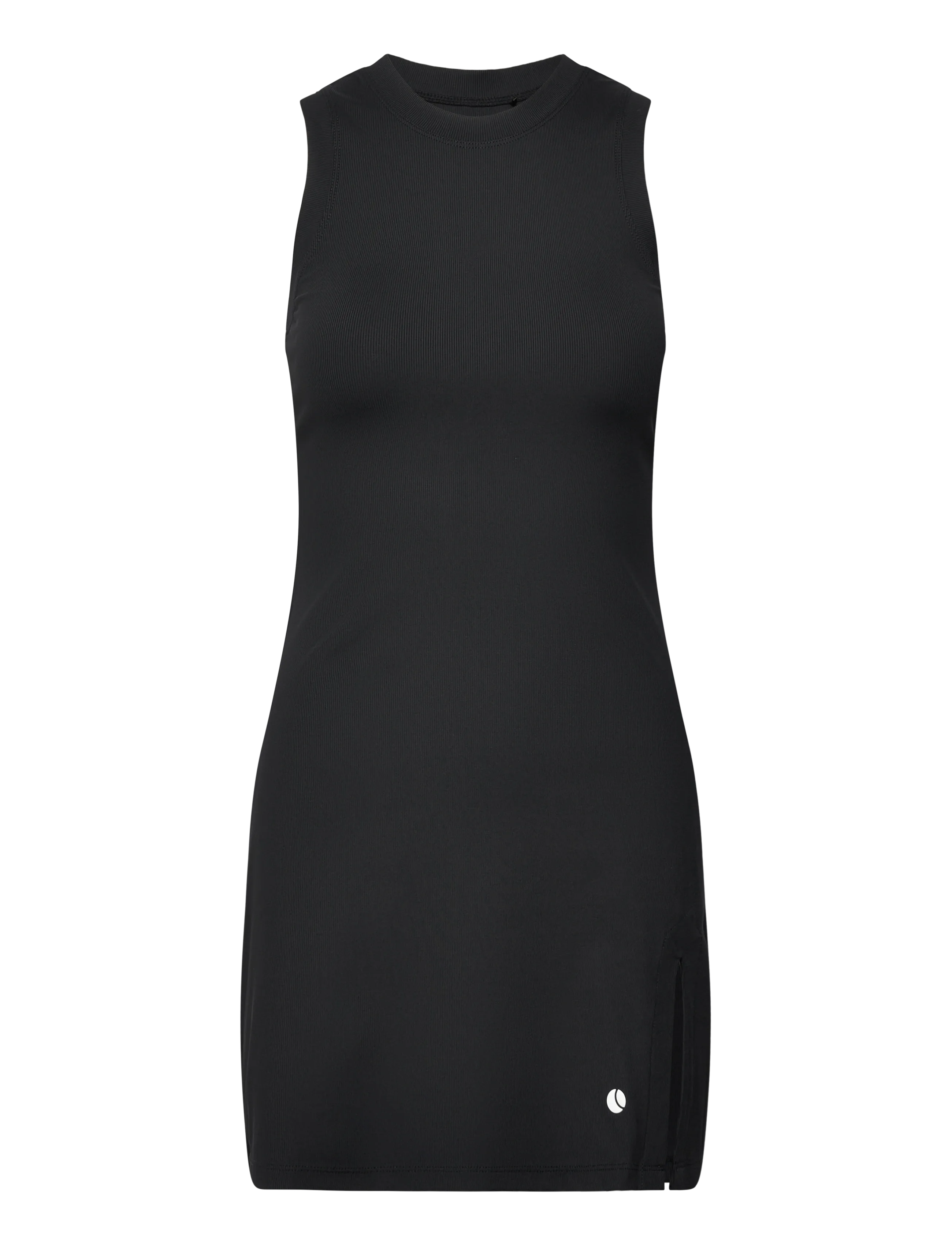 ACE RIBBED DRESS - BLACK BEAUTY