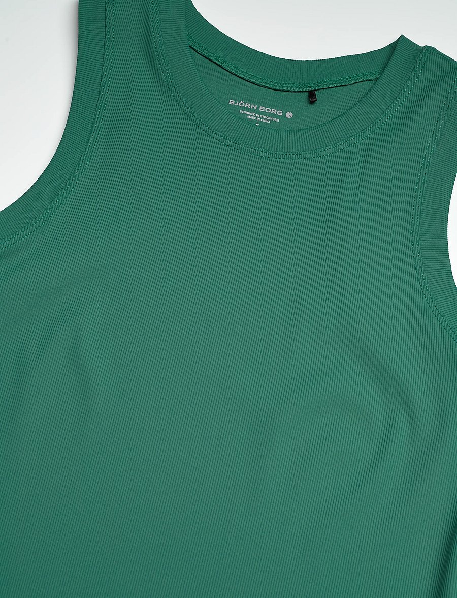 Björn Borg - ACE RIBBED DRESS - mekot & hameet - posy green - 3