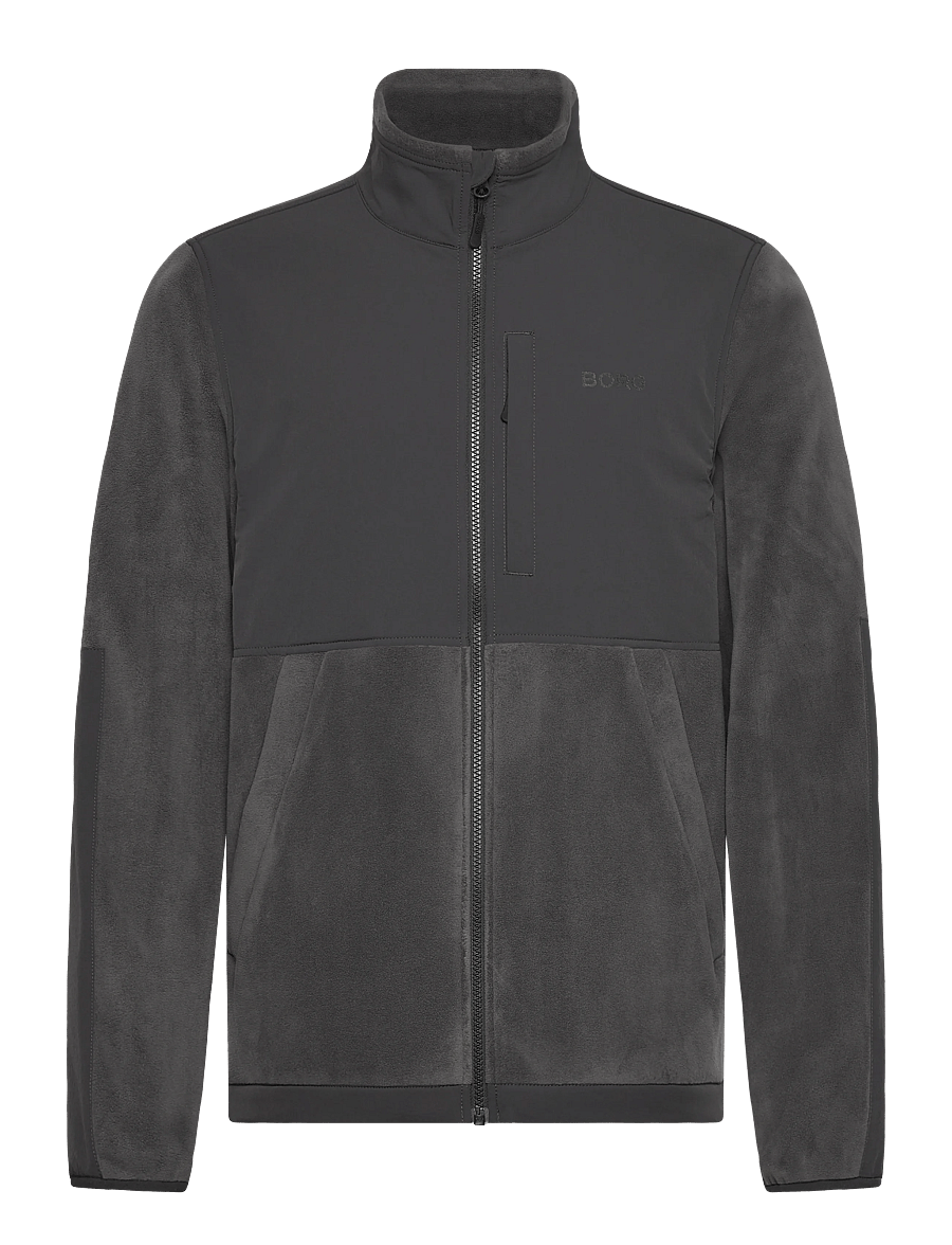 Björn Borg - BORG FLEECE HYBRID JACKET - fleece & midlayer - asphalt - 0