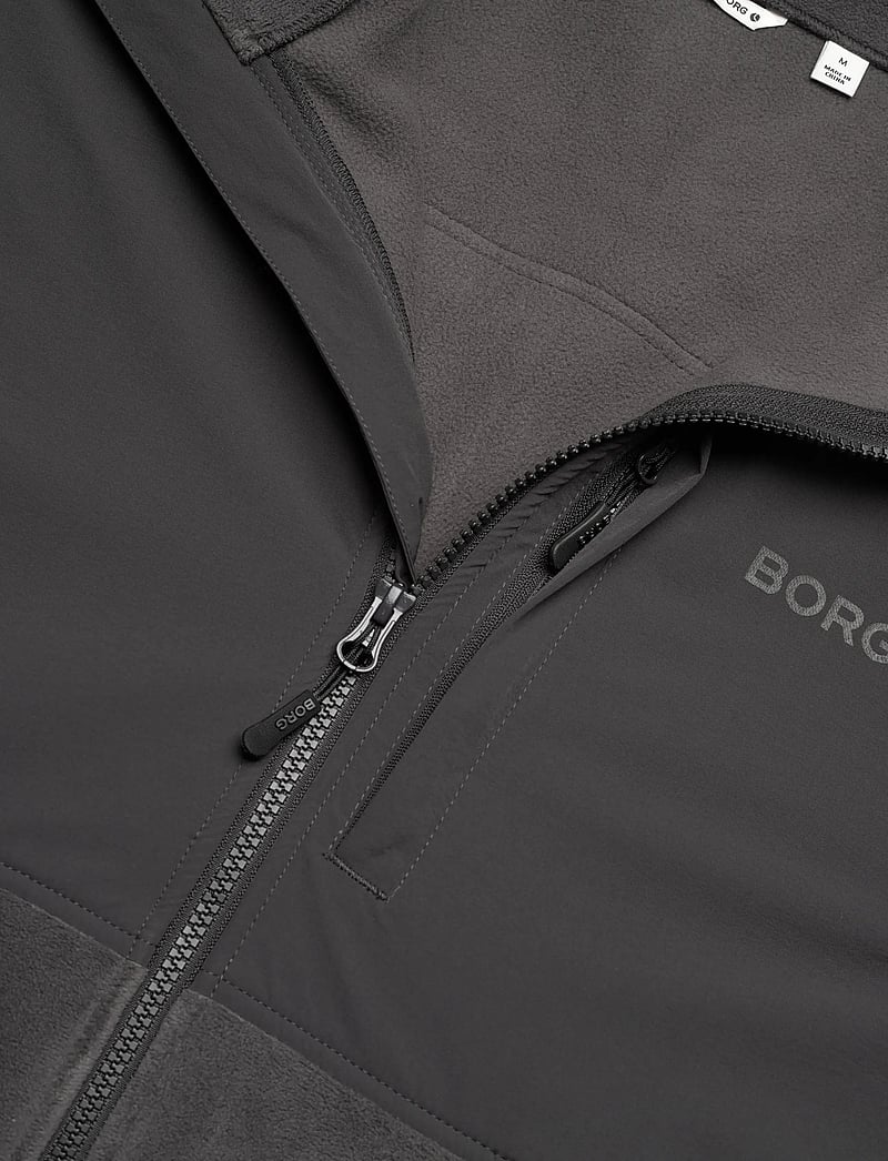 Björn Borg - BORG FLEECE HYBRID JACKET - fleece og mellemlag - asphalt - 2