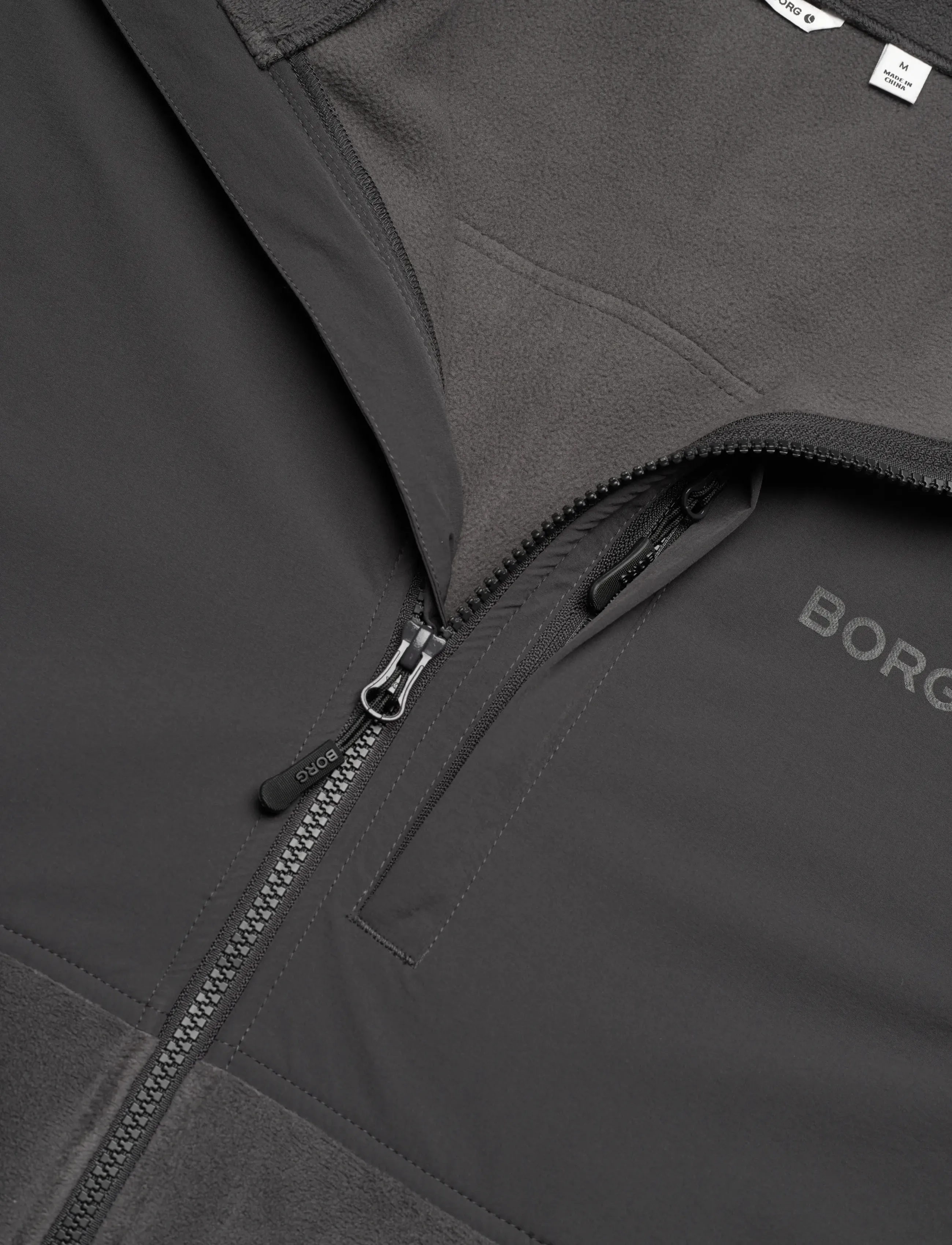 Björn Borg - BORG FLEECE HYBRID JACKET - fleece & midlayer - asphalt - 2