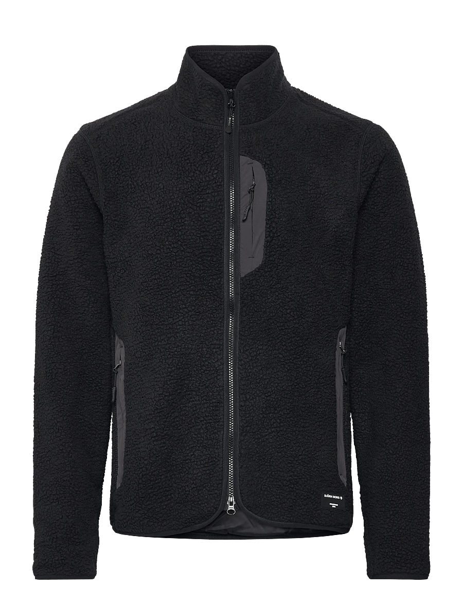Björn Borg - CENTRE PILE JACKET - fleece & mellanlager - black beauty - 0