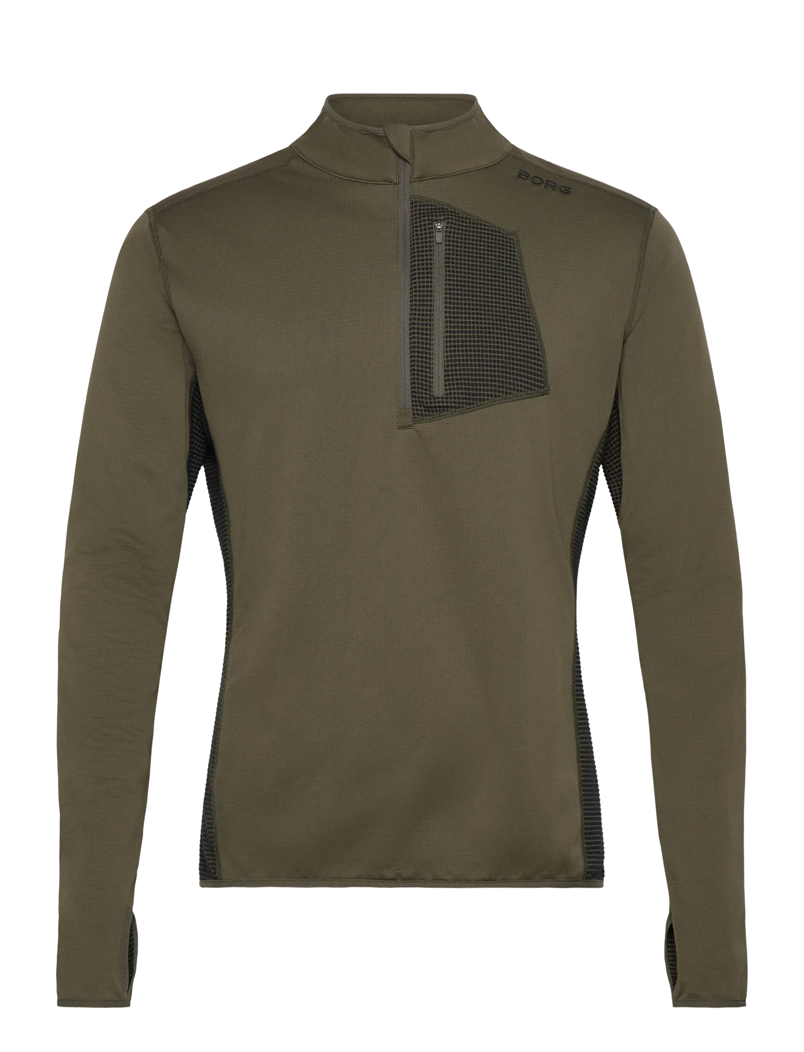 BJÖRN BORG Borg Fleece Midlayer Khaki - XXL - Herren