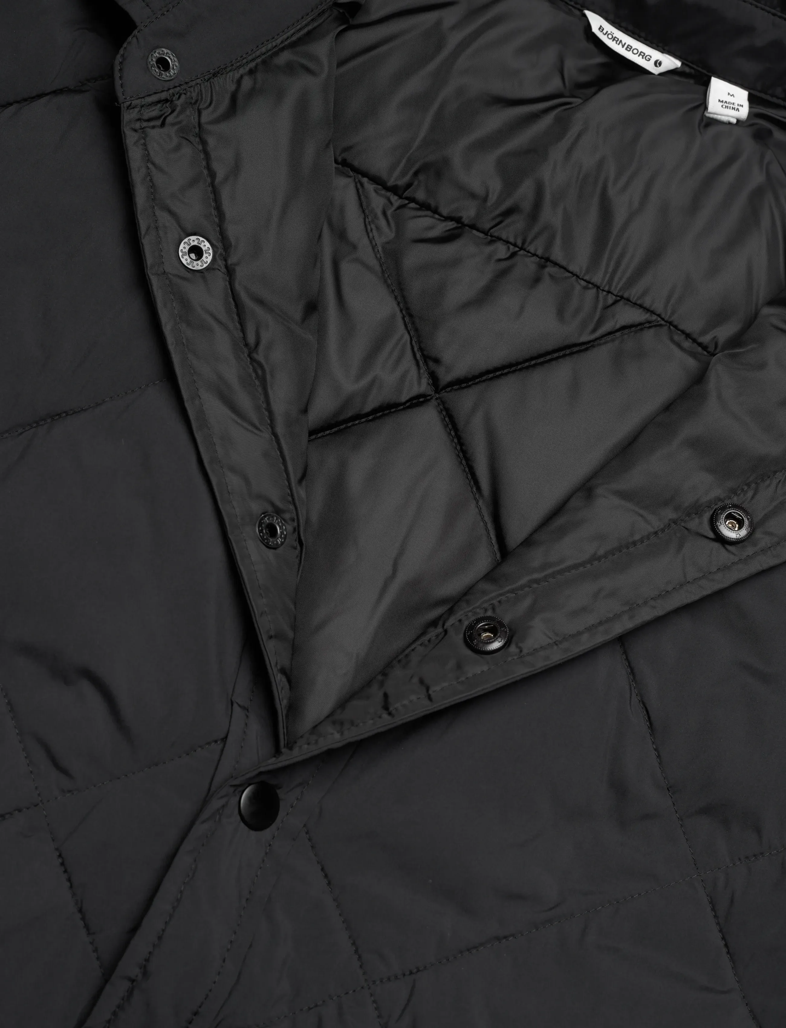 Björn Borg - CENTRE QUILTED OVERSHIRT - fleece og mellomlag - black beauty - 2
