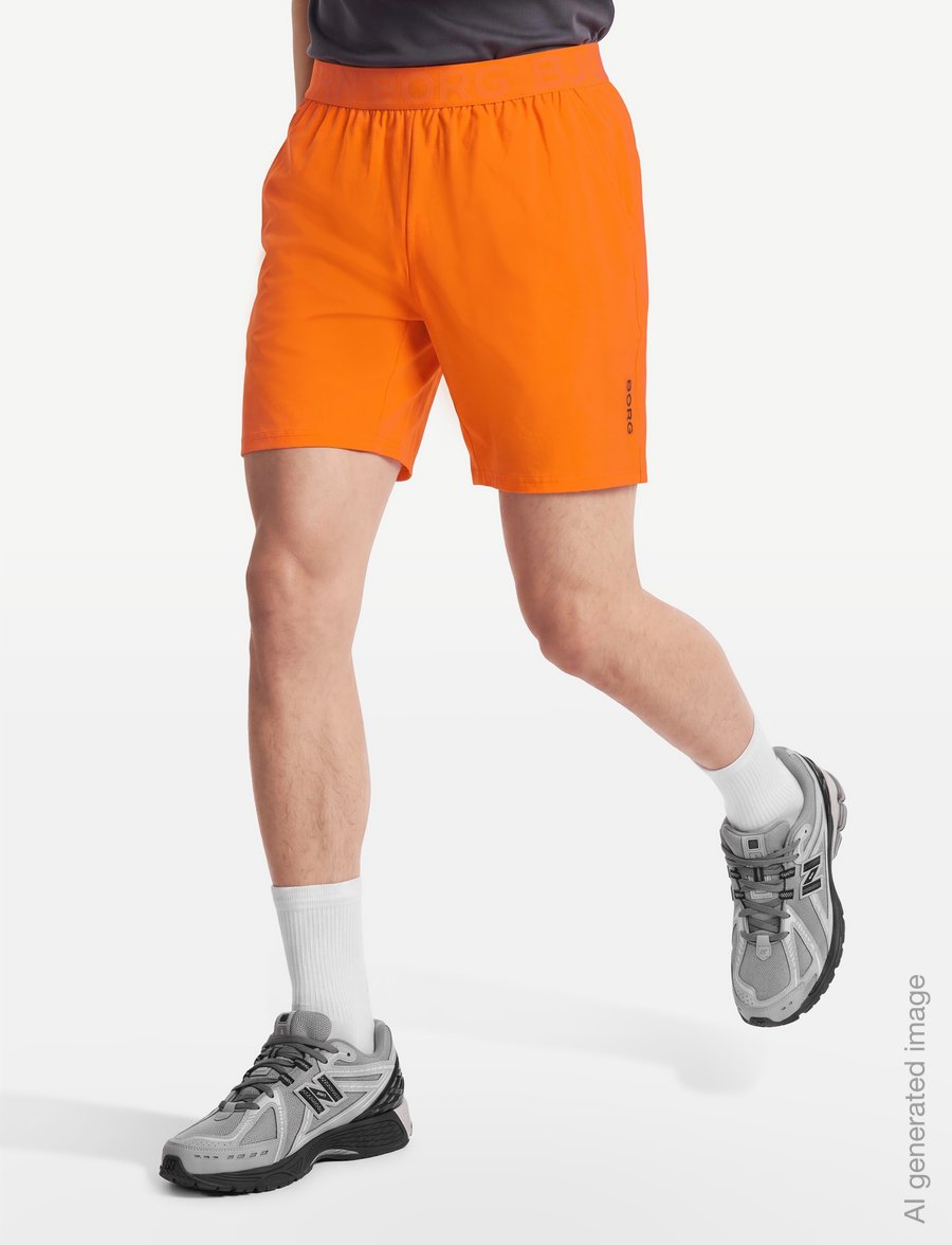 Björn Borg - BORG ATHLETIC 9" SHORTS - training shorts - shocking orange - 3