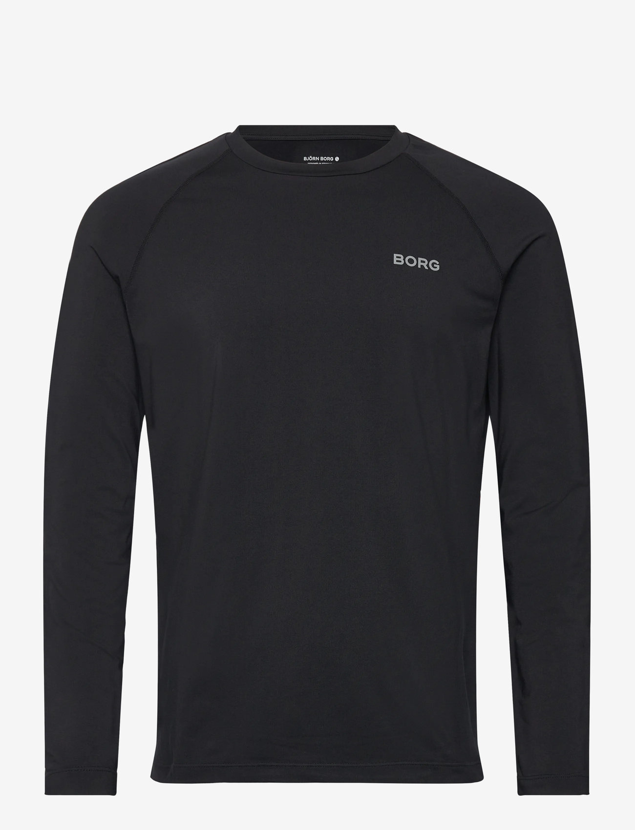 Björn Borg - BORG PERFORMANCE LONG SLEEVE BRUSHED T-SHIRT - langærmede t-shirts - black beauty - 0