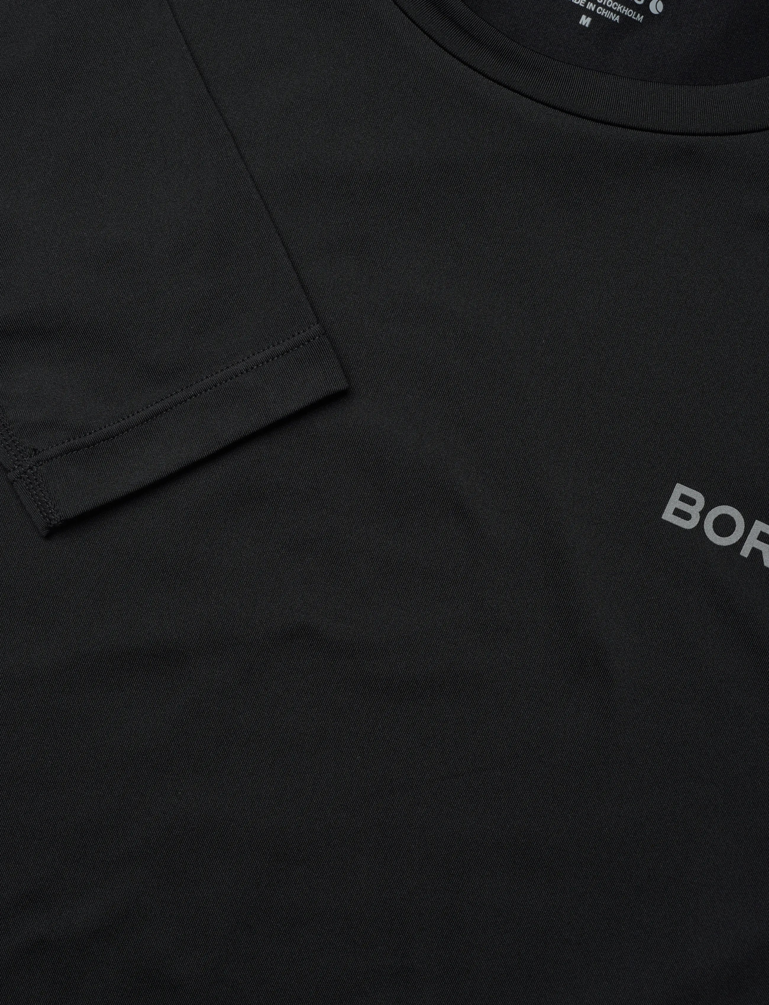 Björn Borg - BORG PERFORMANCE LONG SLEEVE BRUSHED T-SHIRT - black beauty - 2