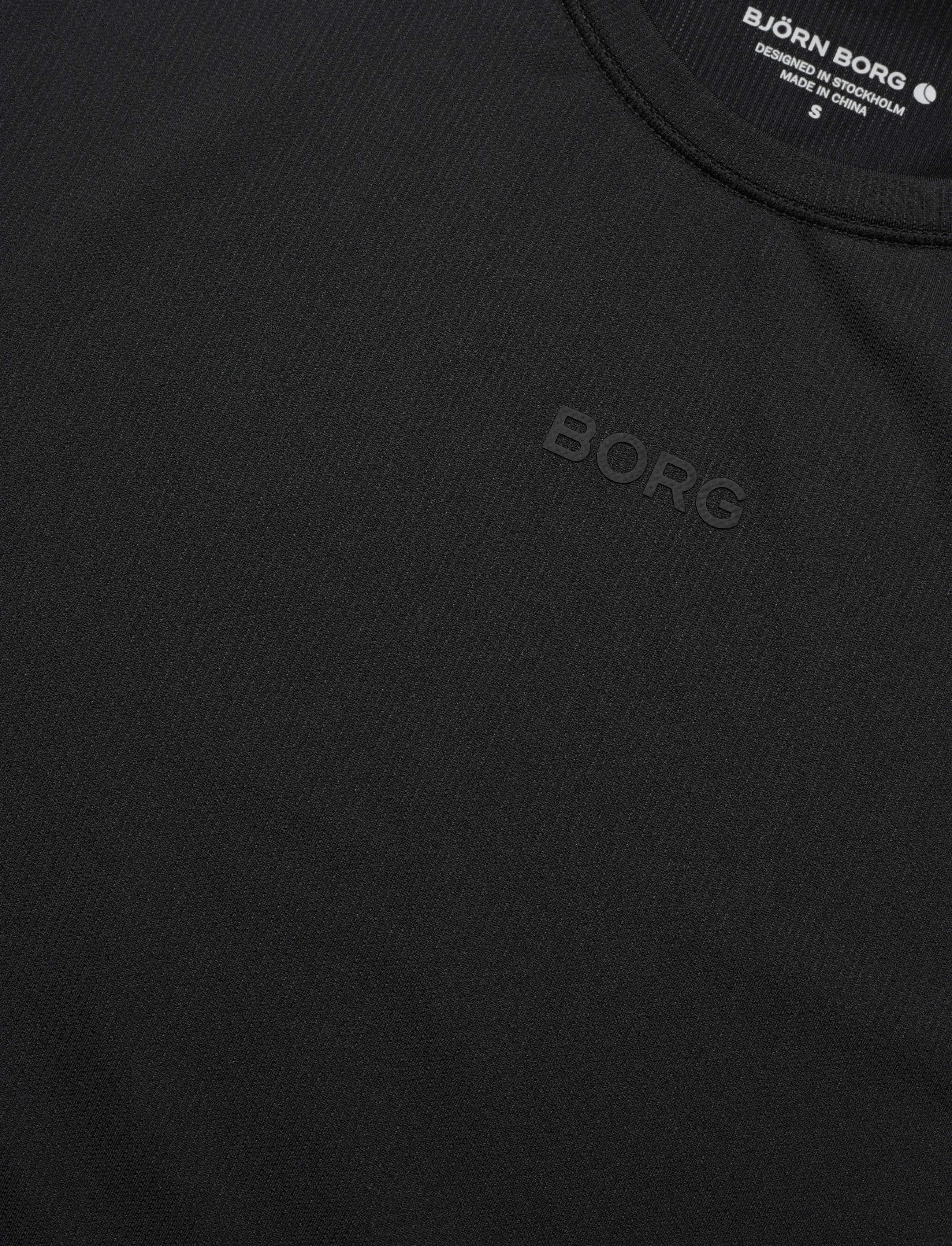 Björn Borg - BORG CROPPED T-SHIRT - crop tops - black beauty - 2