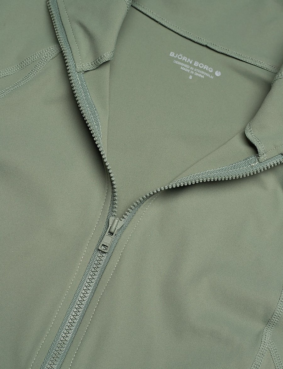Björn Borg - BORG SOFT ZIP MIDLAYER - oberteile - agave green - 2