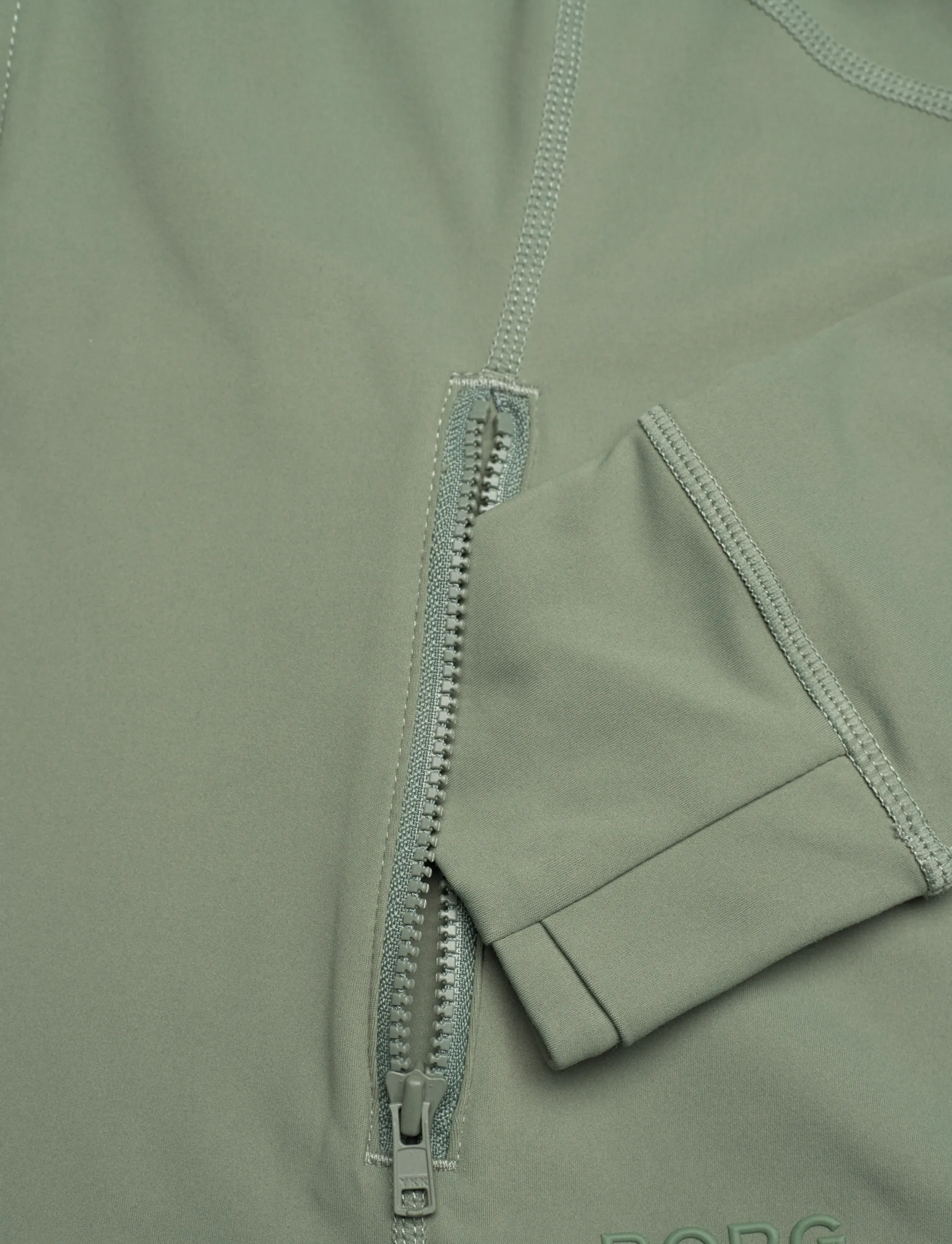 Björn Borg - BORG SOFT ZIP MIDLAYER - Överdelar - agave green - 3